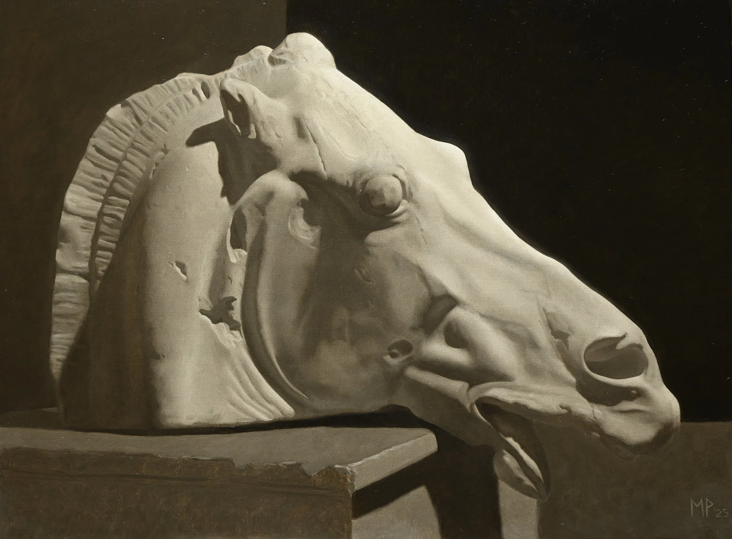 Horse Head of Selene, oil on canvas, 18 x 24”, 2025