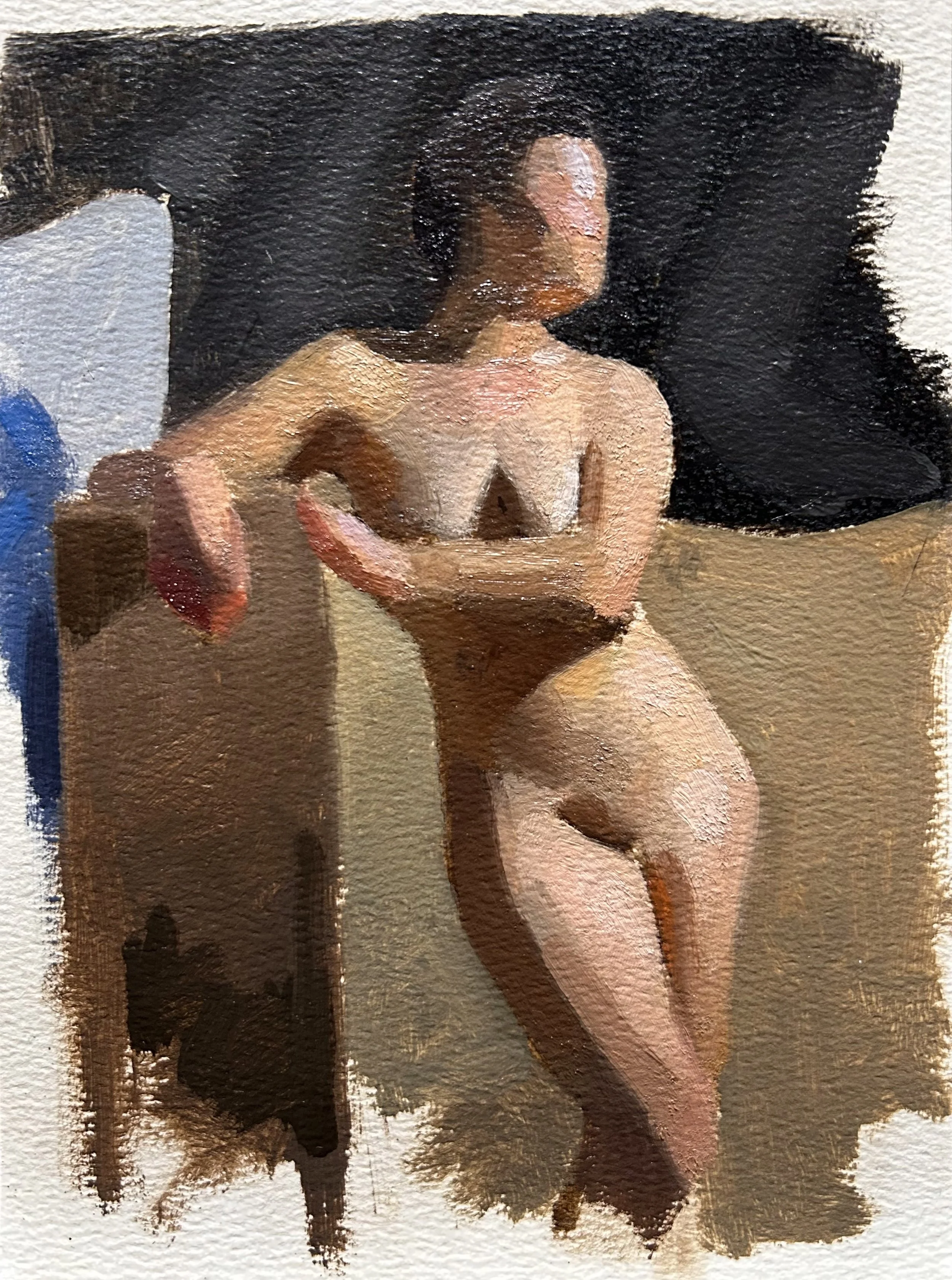 Color Study of Sophia, oil on paper, 9 x 7”, 2026
