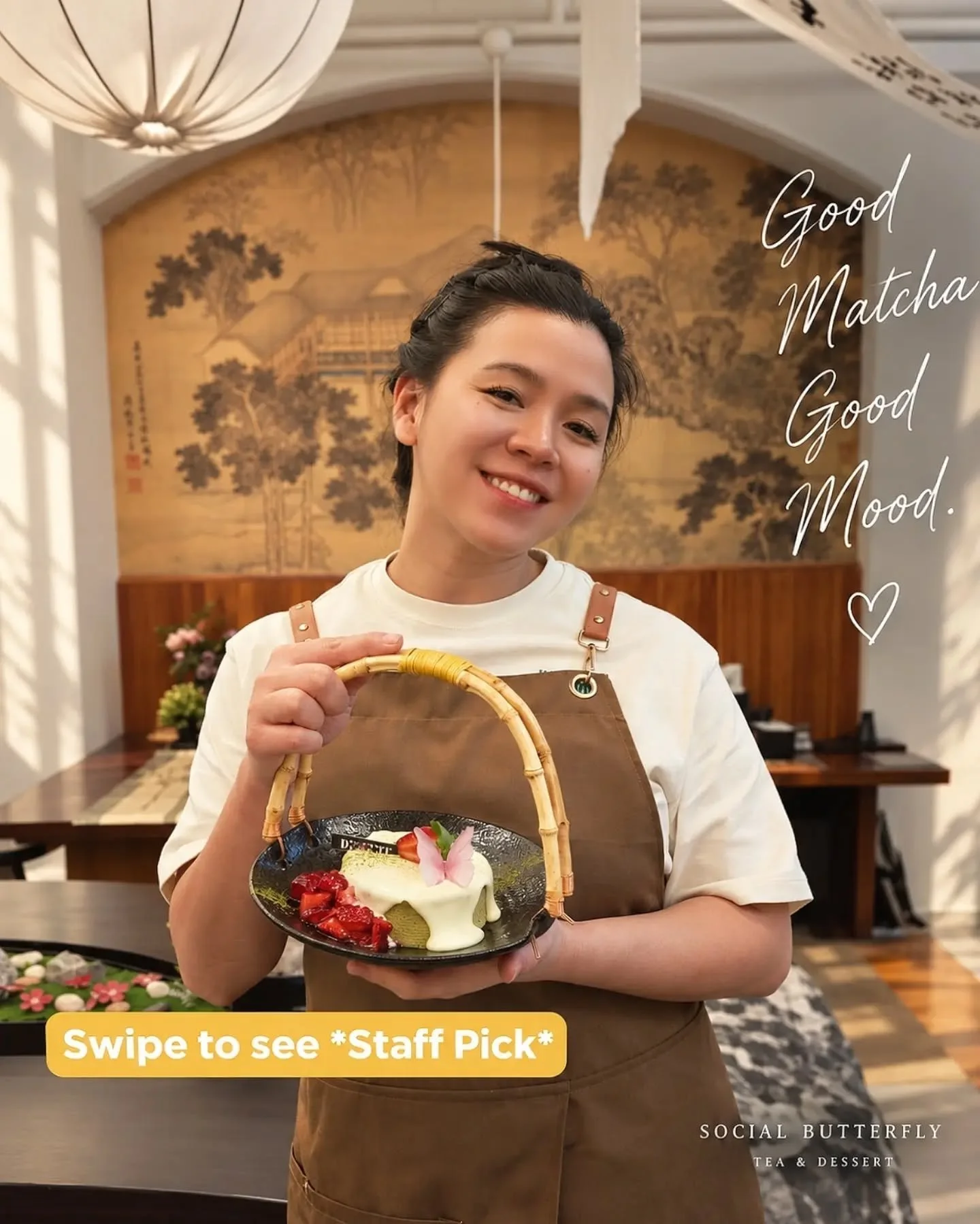 Let's see what Sabrina picks 💚

When choosing just one is too hard&hellip; get the whole mood:

🍓 Strawberry Matcha
🍵 Matcha Japanese Roll Cake
🍮 Signature Cr&egrave;me Br&ucirc;l&eacute;e

Creamy, fruity, earthy and comforting&mdash;all made for