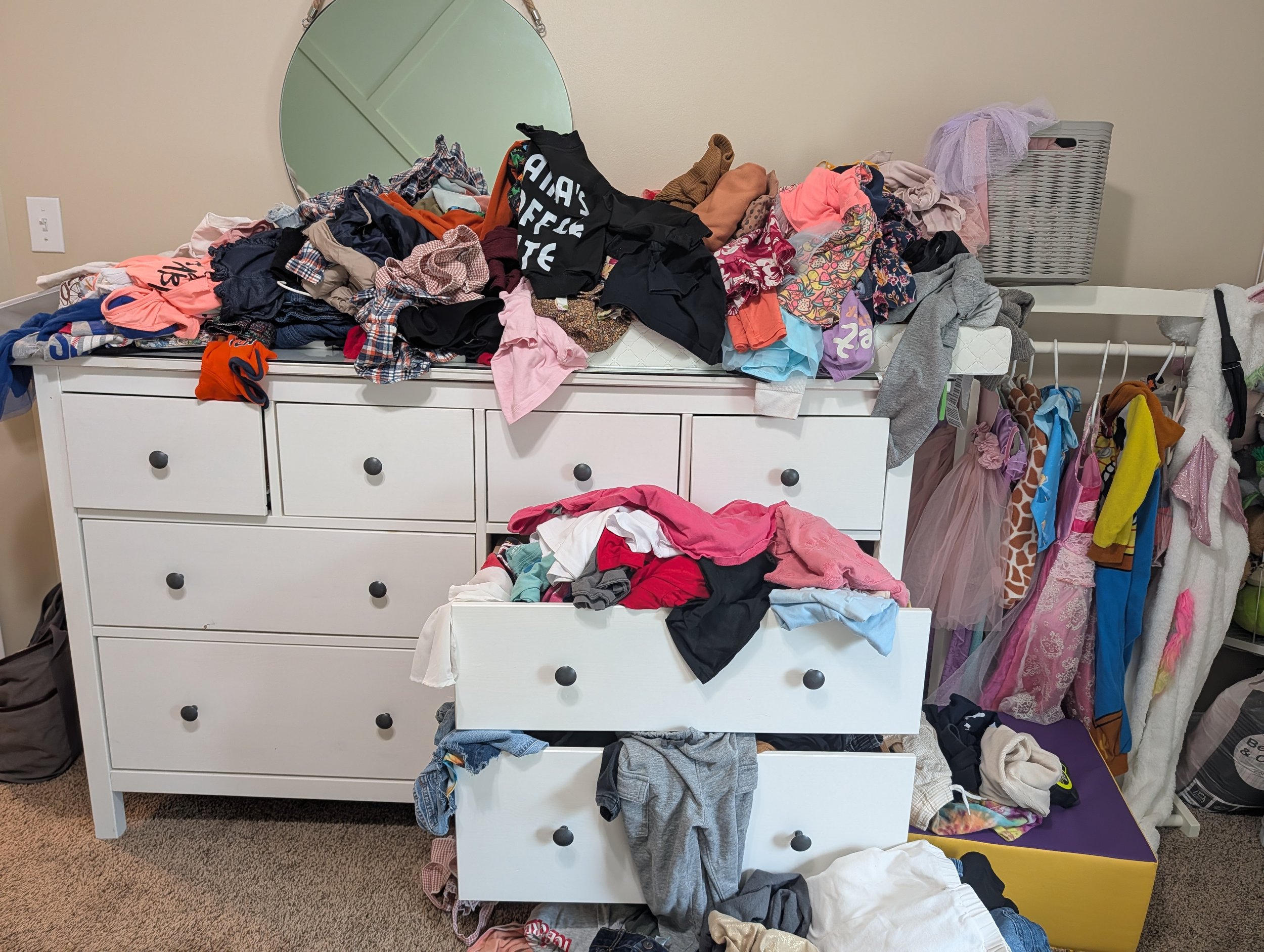 Children's dresser before
