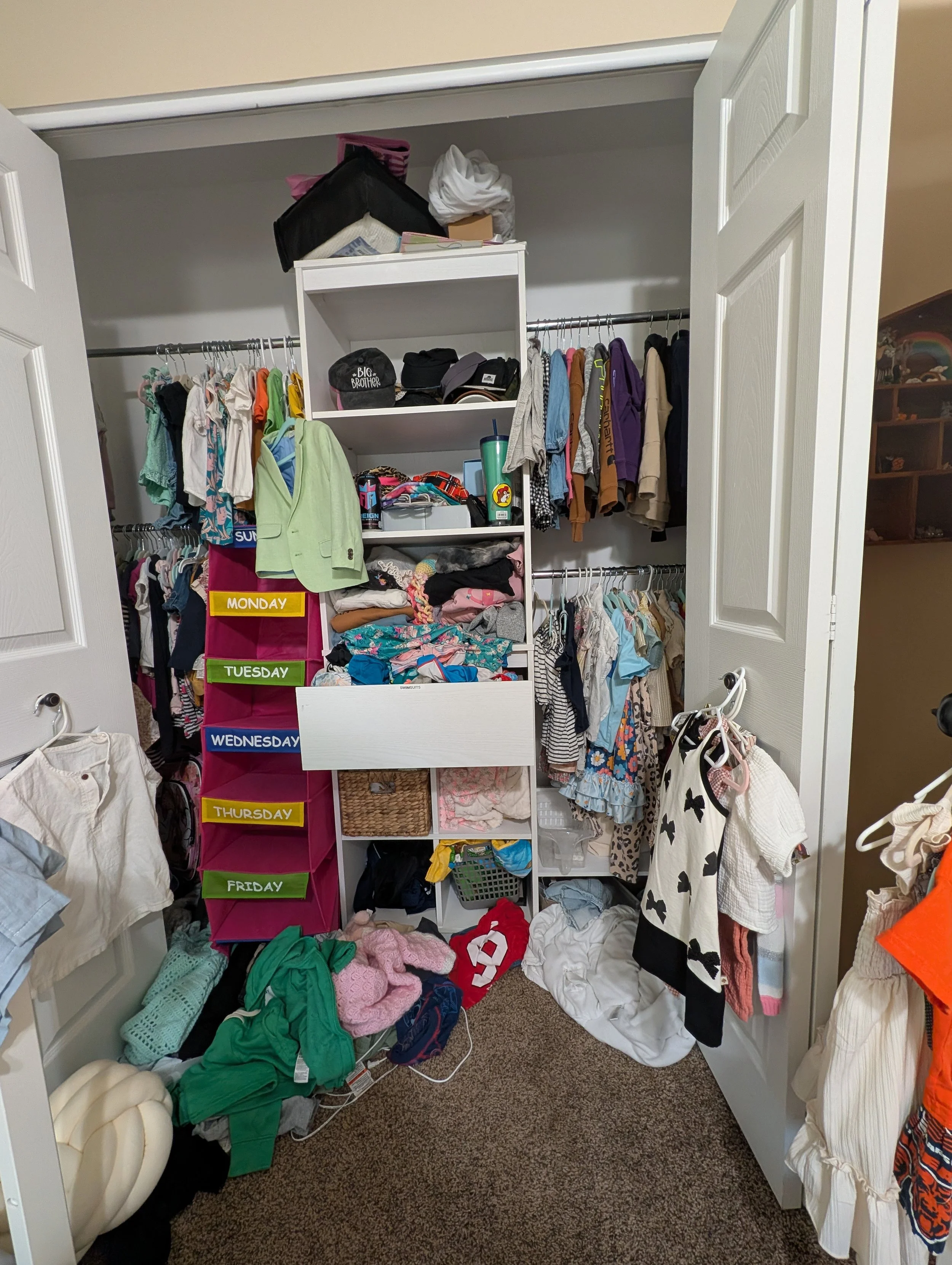 Childrens closet before