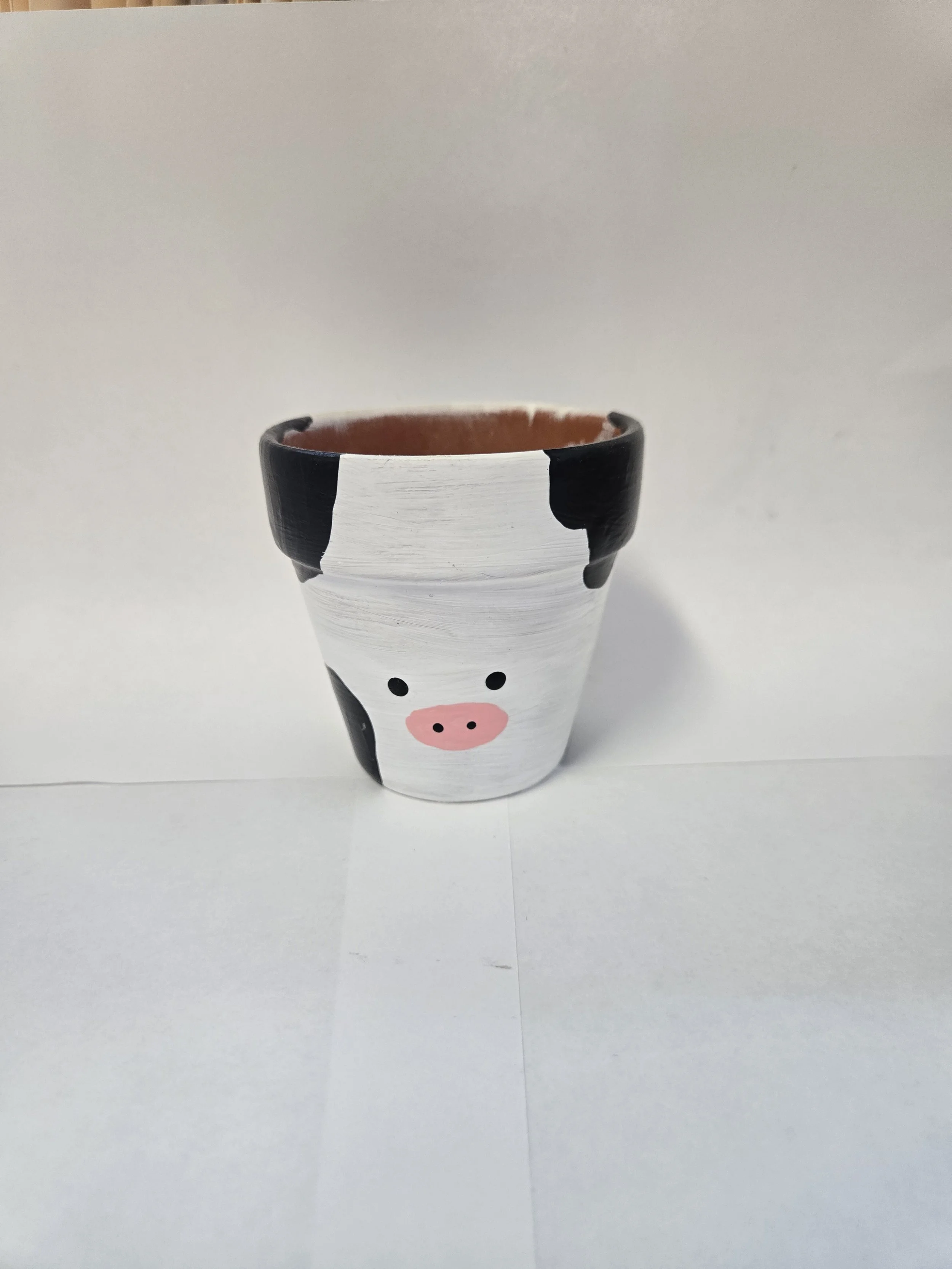 Mini Painted Pot Cow