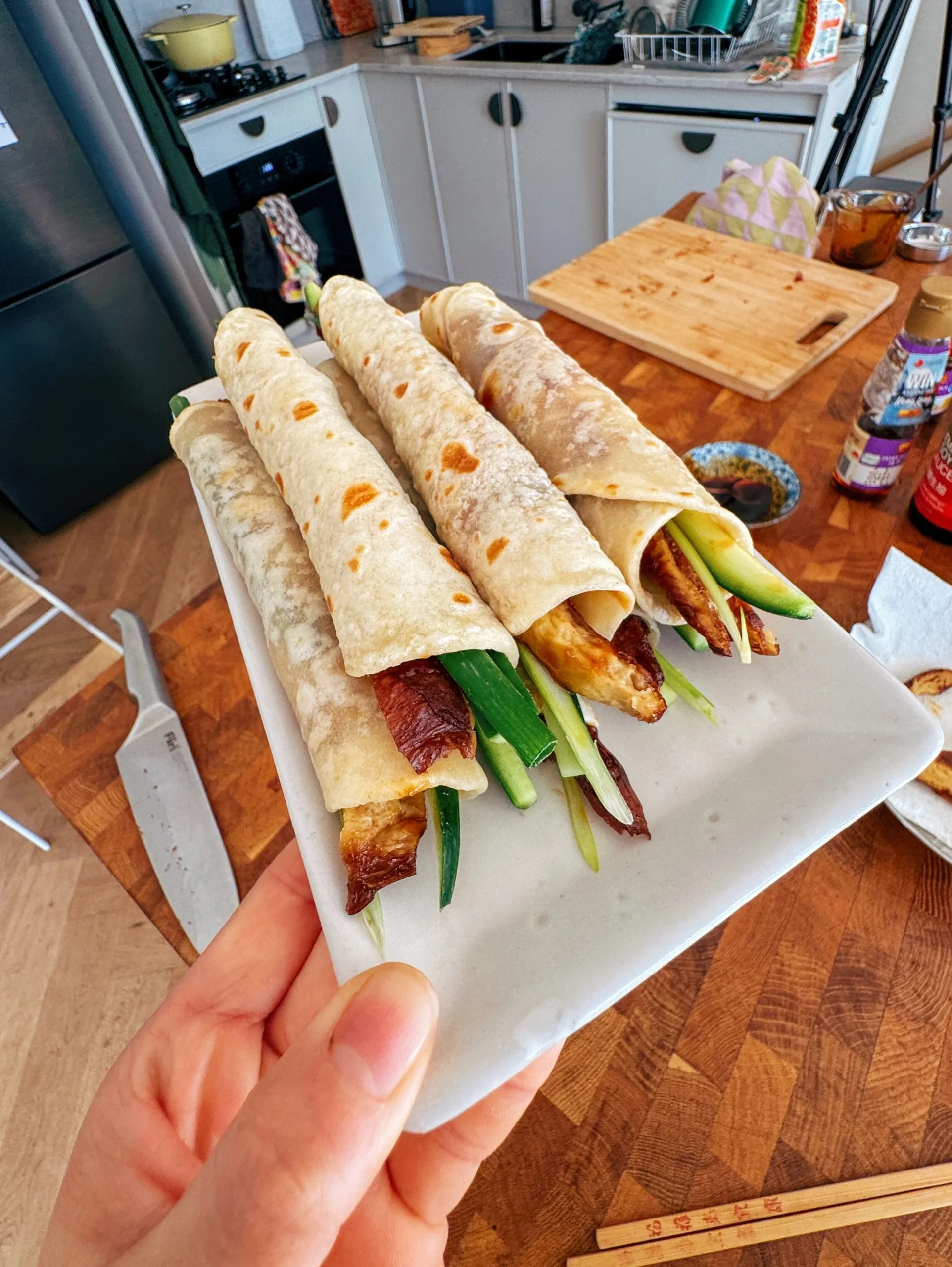 Vegan Peking Duck Pancakes