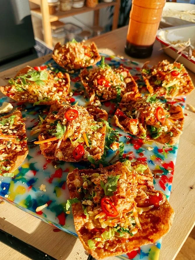 Crispy Wonton Tostadas 