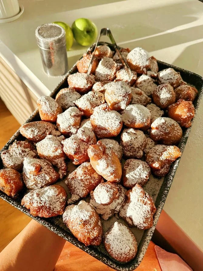 Dutch Oliebollen with Apples and Raisins