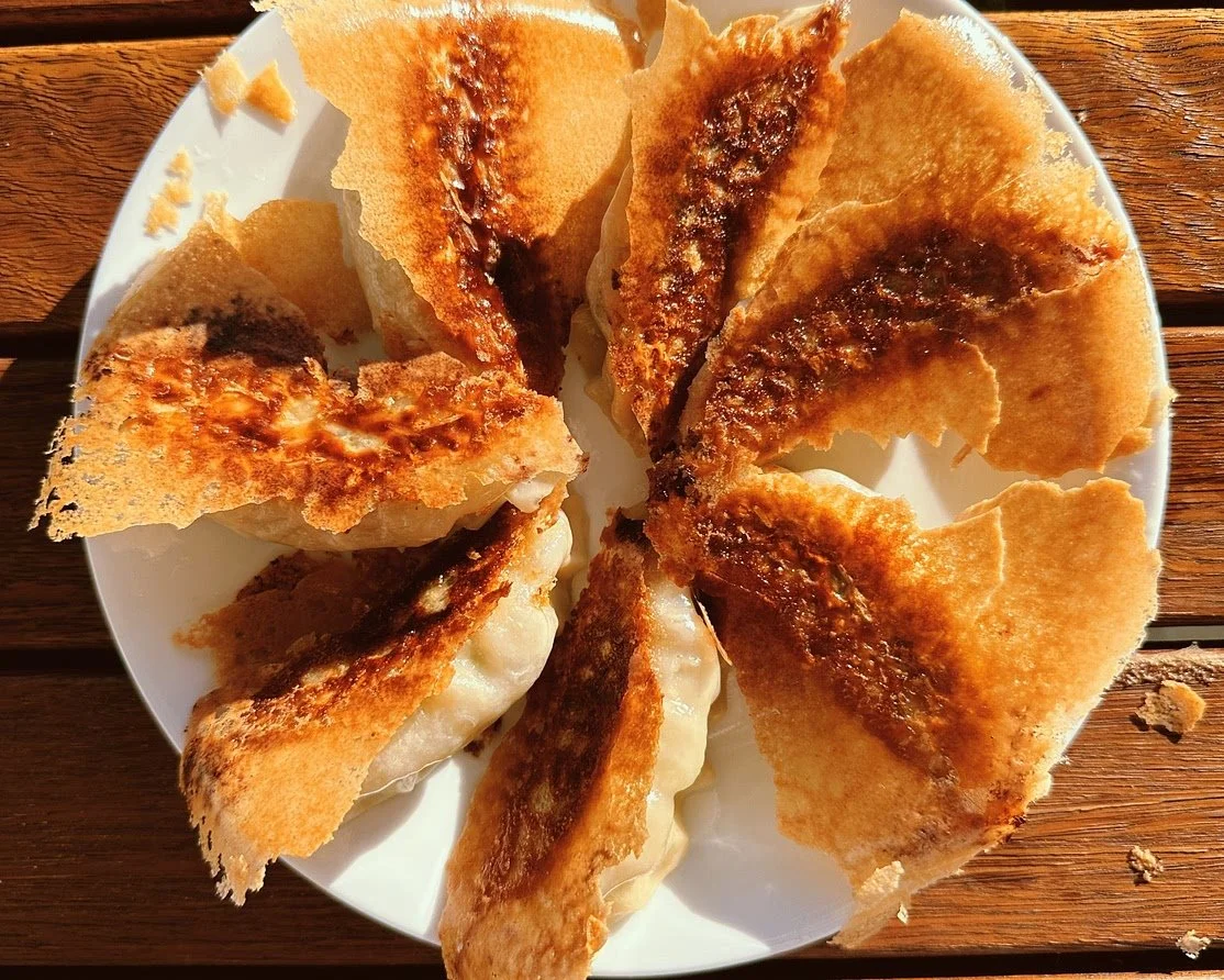 Easy Crispy Dumpling Skirt (Frozen Potsticker Hack)