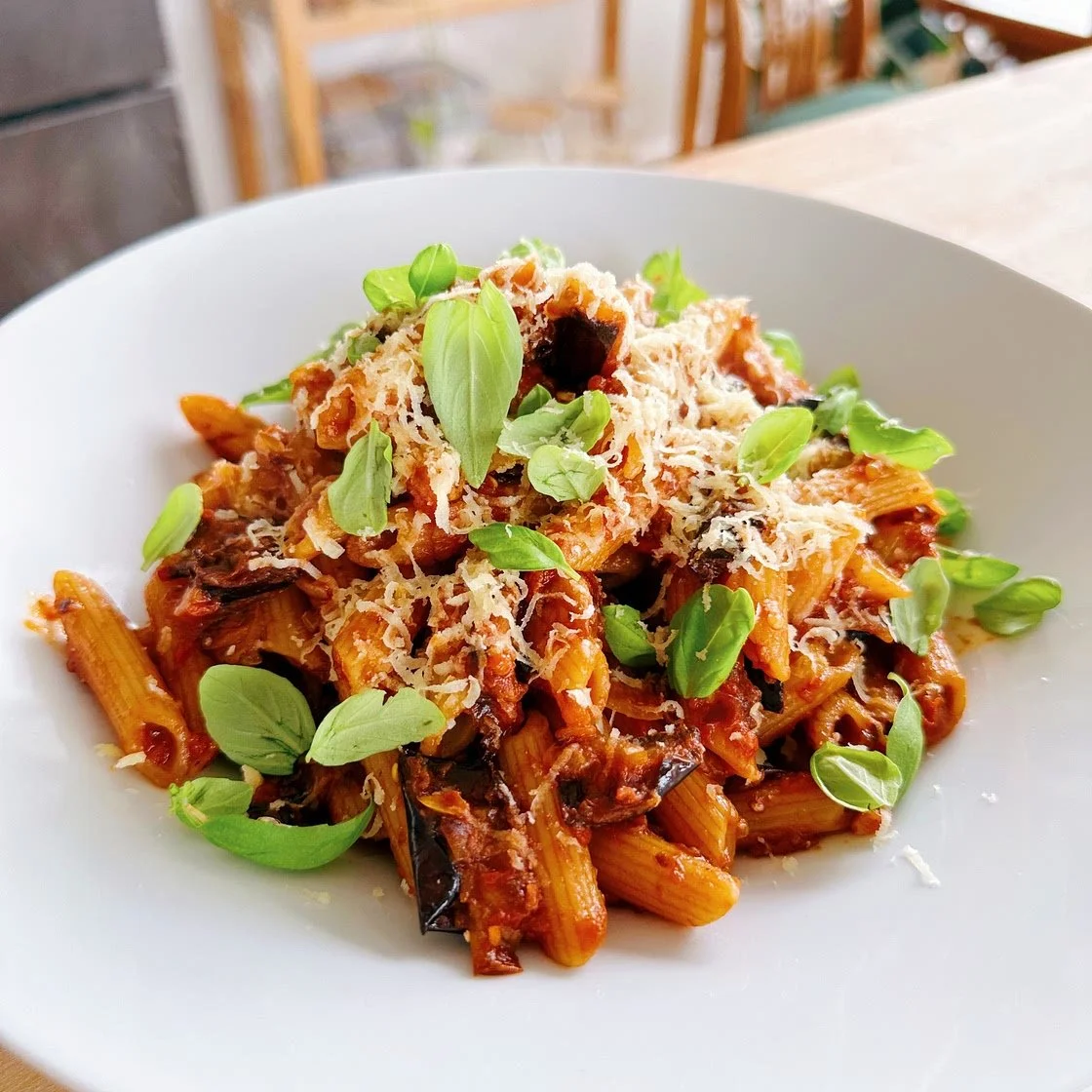 Roasted Eggplant Pomodoro Pasta