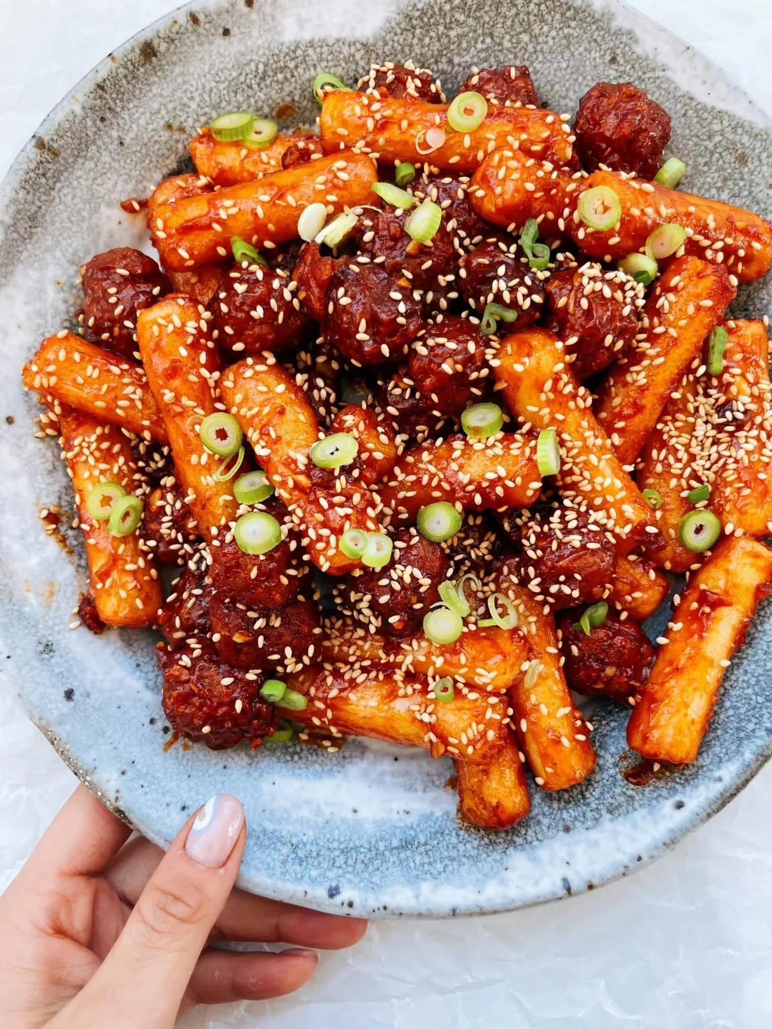 Vegan Korean-Style Sticky & Spicy Popcorn Chicken