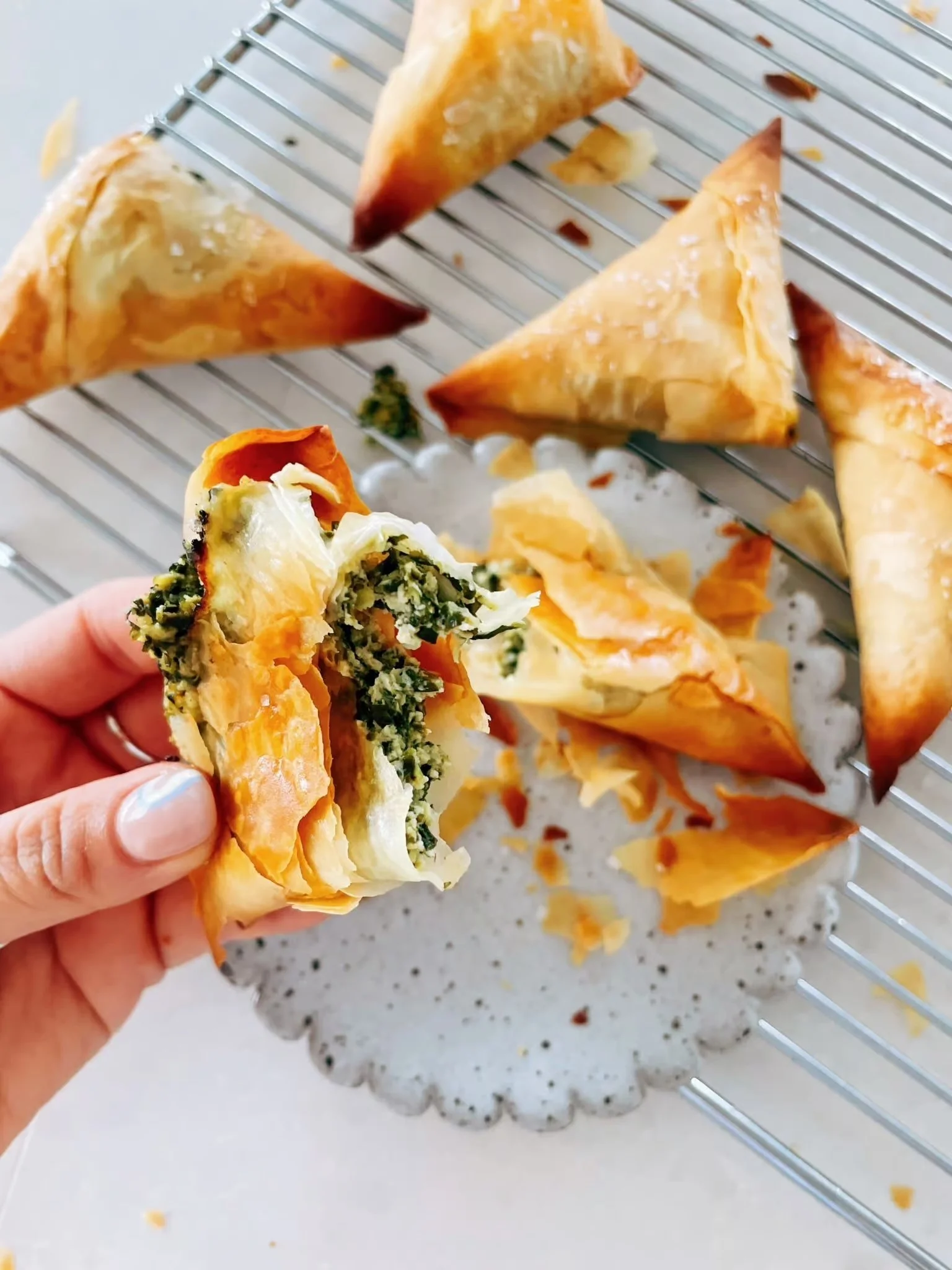 Vegan Spanakopita Triangles