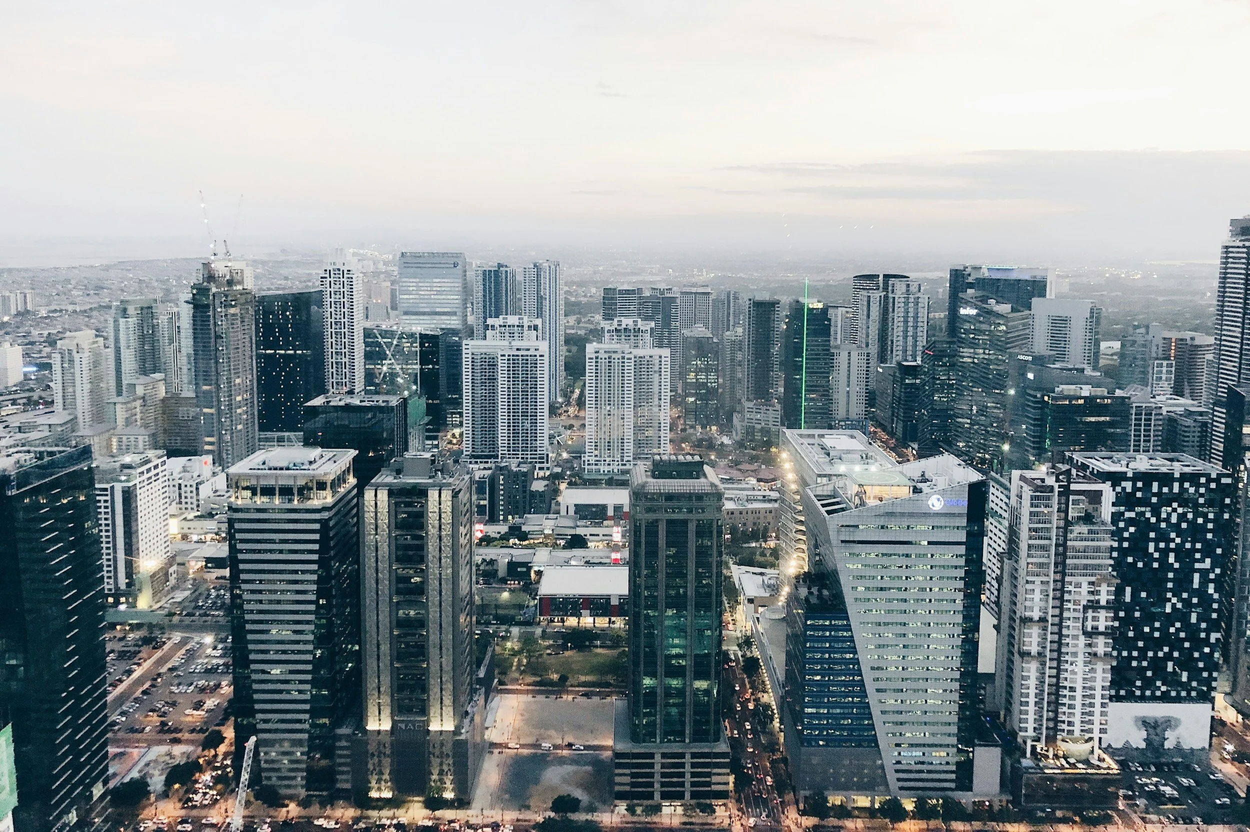 Metro Manila skyline at dusk