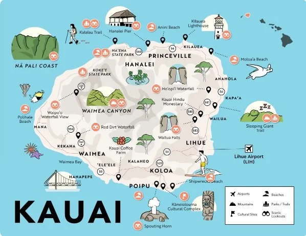 Kauai map