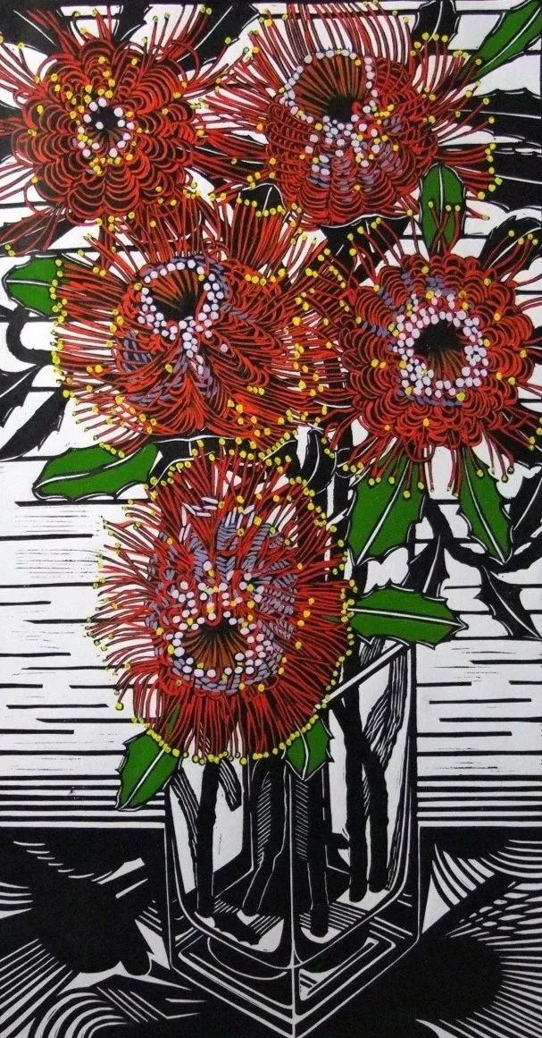  Banksia Coccinea    40cm x58cm 
