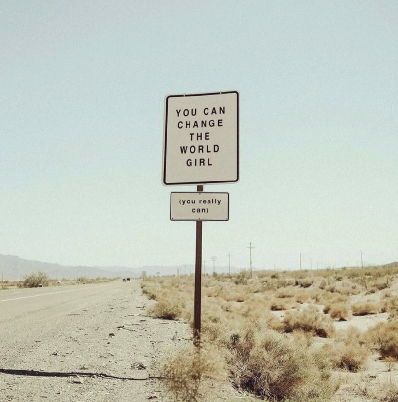 You can change the world sign.