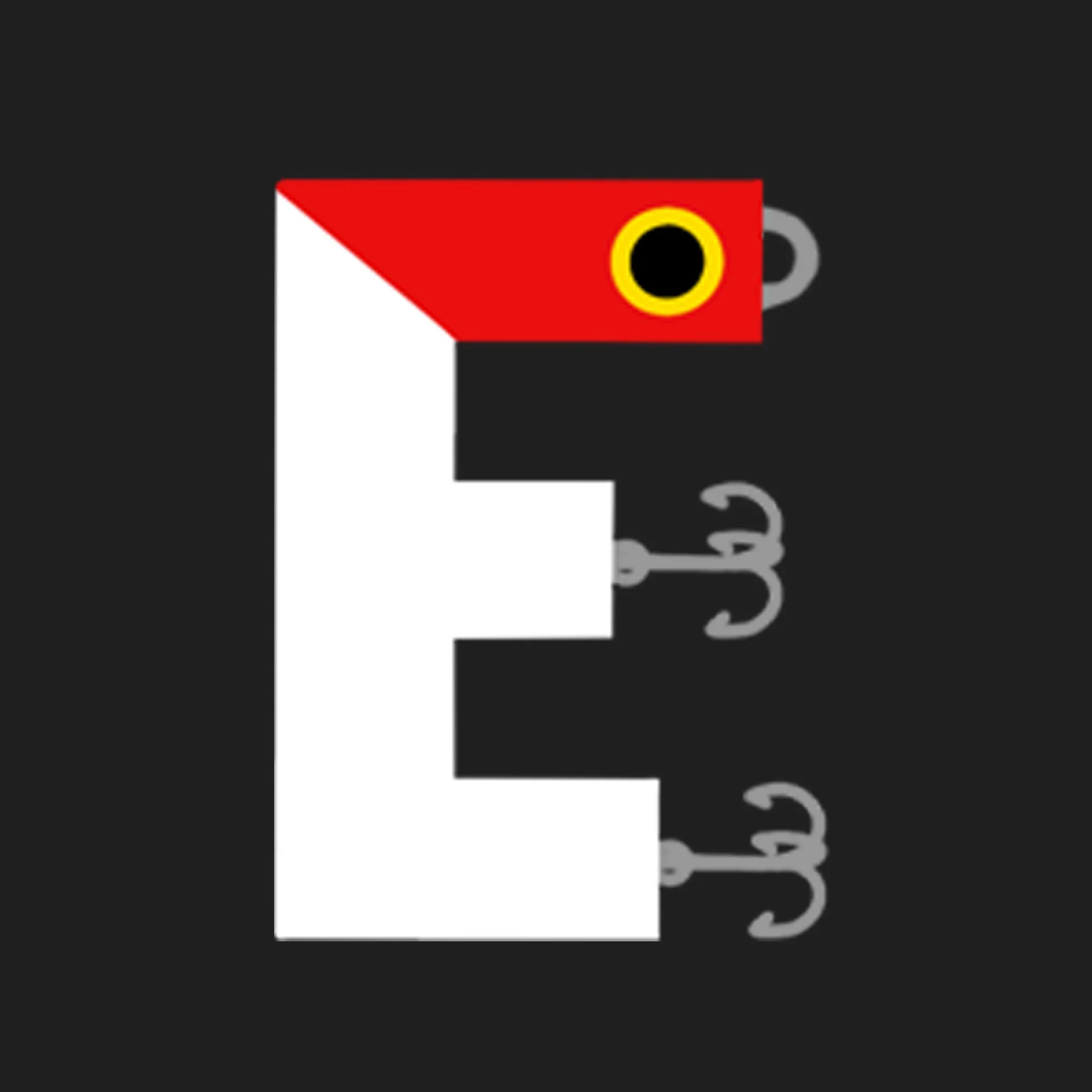 A digital illustration of a stylized train with a red and yellow head, white body, and gray wheels and coupling, set against a black background.