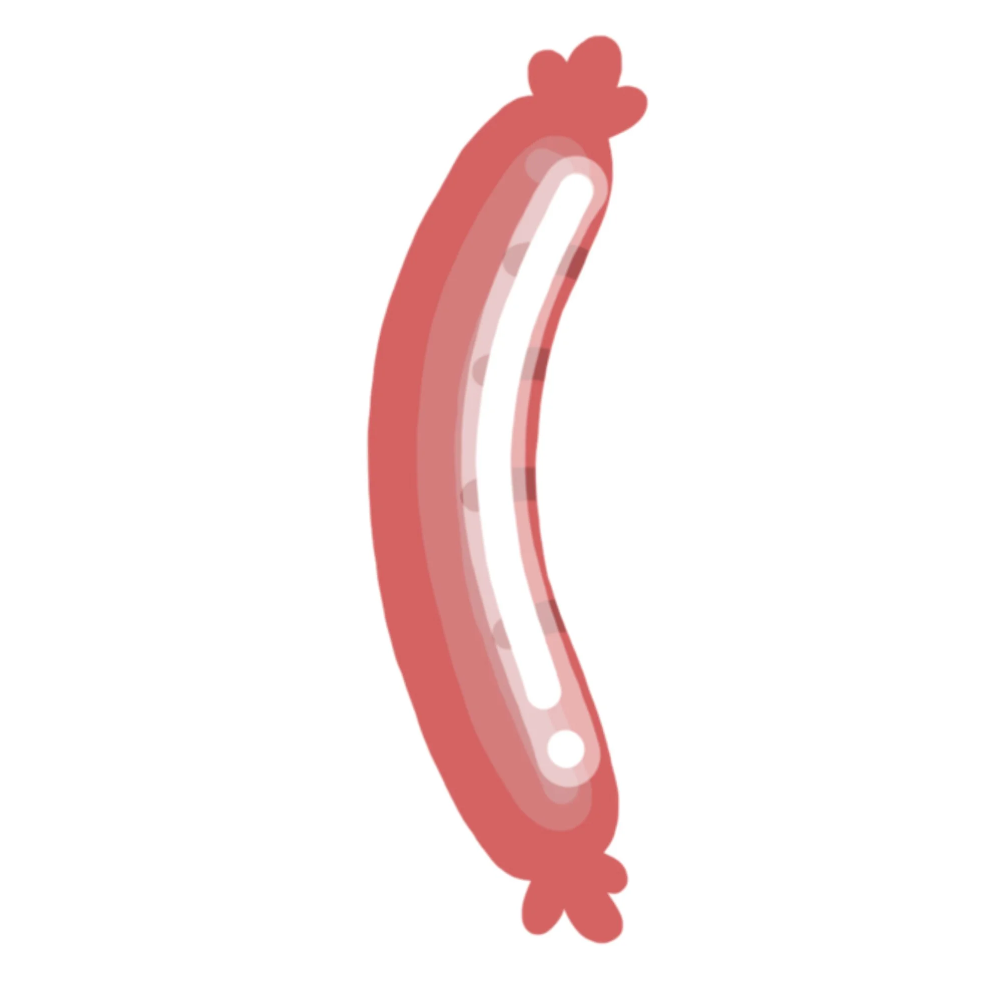 Cartoon illustration of a sausage links