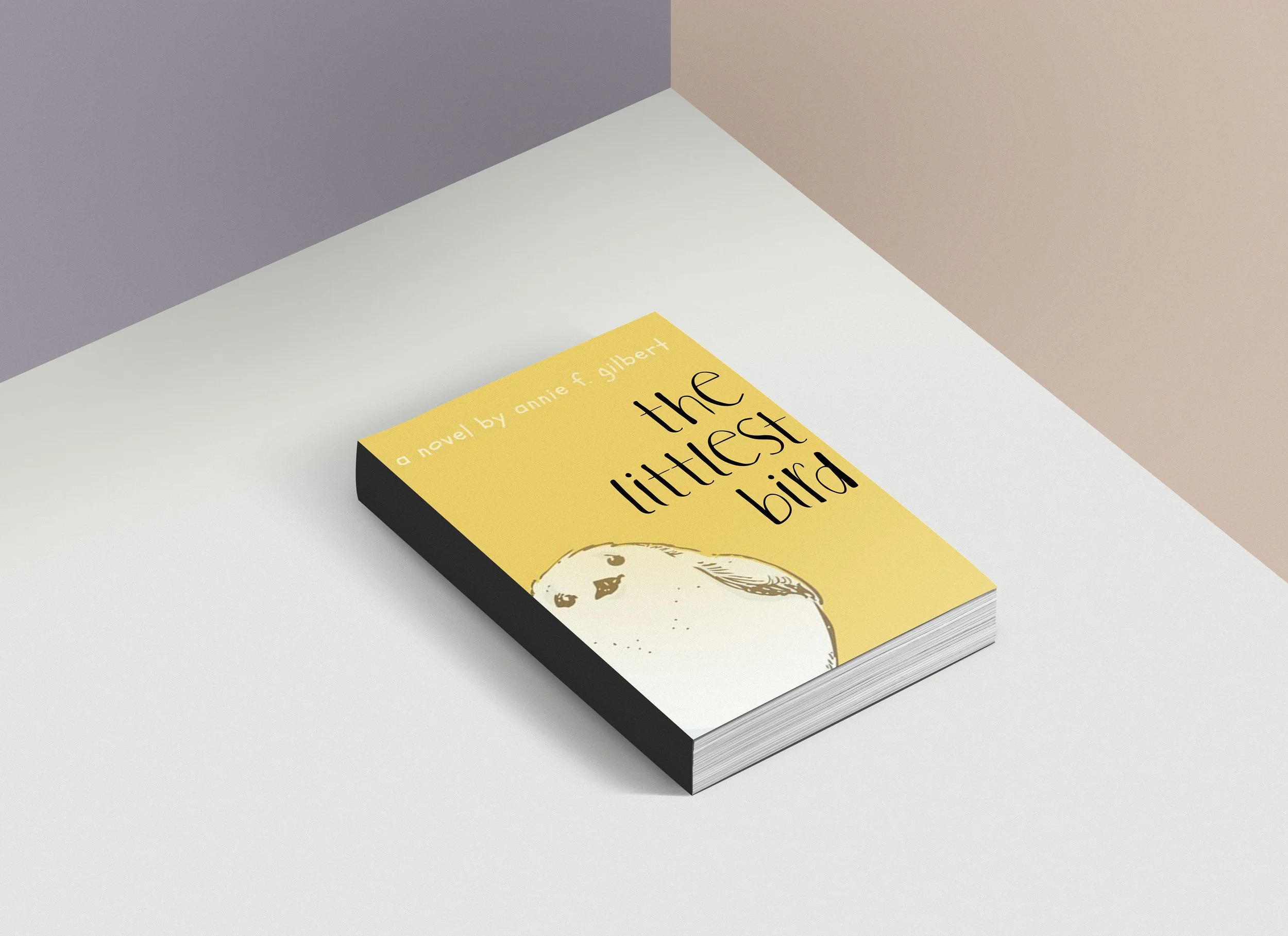 Cover of a book titled "The Littlest Bird" by Annie F. Gilbert, featuring a simple illustration of a small bird on a yellow background.