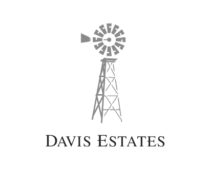 Logo of Davis Estates featuring a windmill icon and the company name.