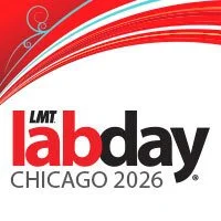 LMT Lab Day Chicago 2026 logo with red and black text and decorative red curves at the top