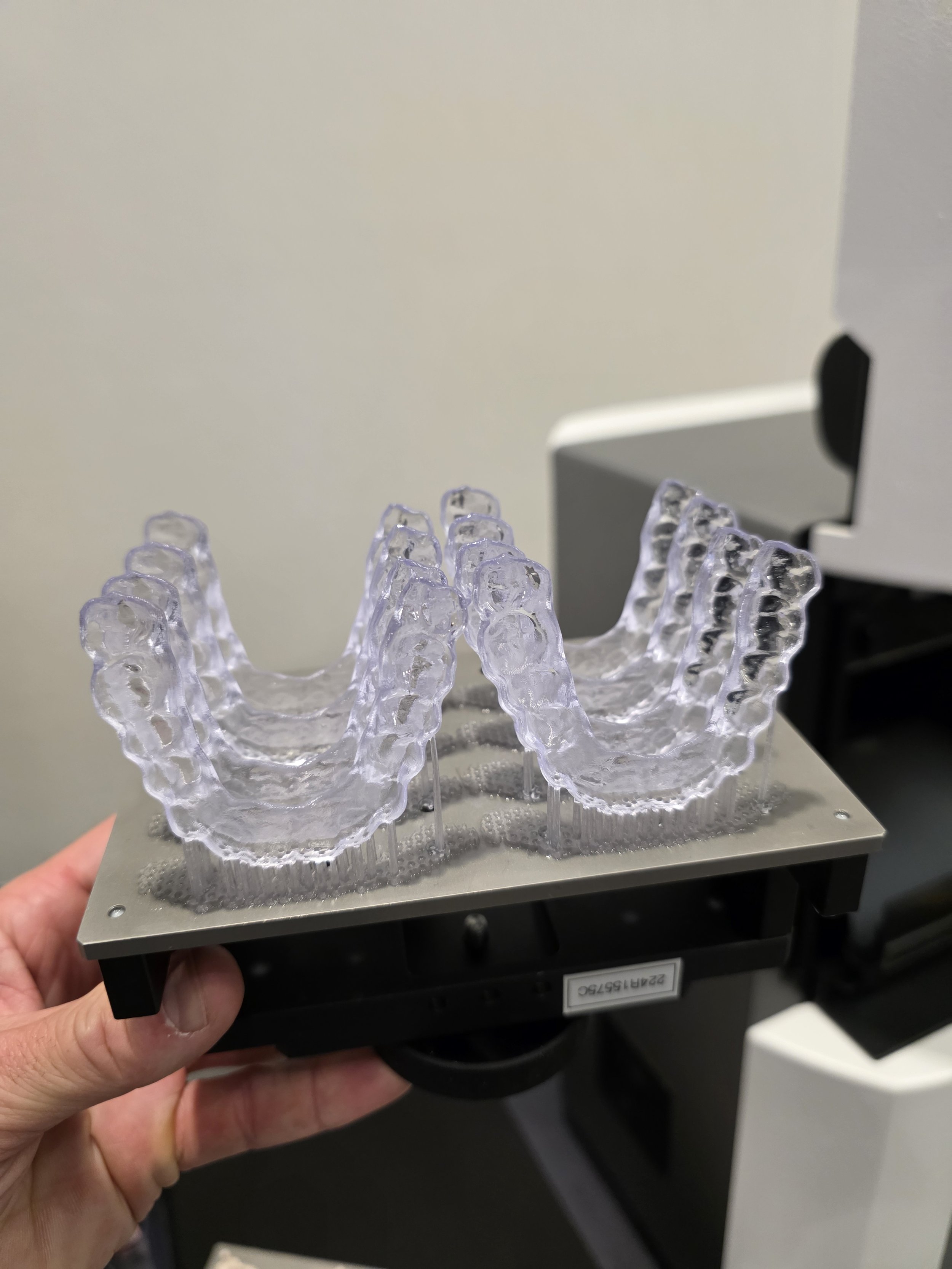 3D Printed Night Guards On The Build Plate.jpg