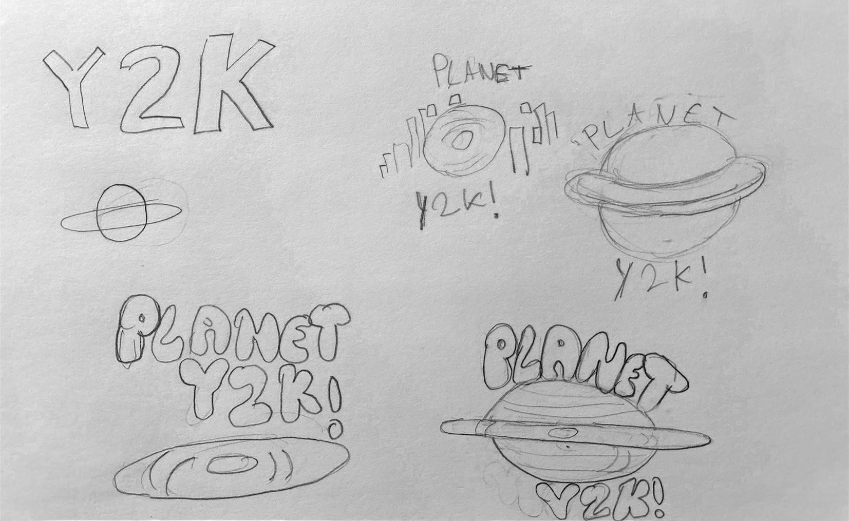 Here are my initial concept ideas for the logo. Having a space theme was a direction I was considering; however, I wanted to explore deeper.