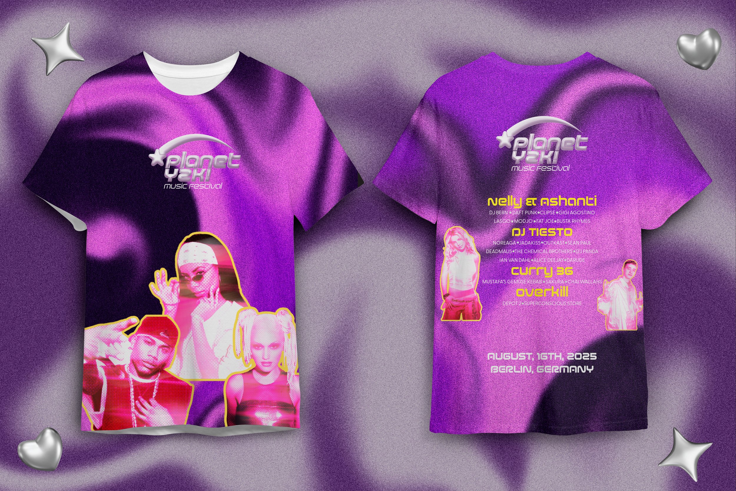 Adding swag like a t-shirt for festival-goers was essential.  I wanted this festival to not only be fun, but memorable. I stayed consistent with the colors and texture throughout each deliverable.