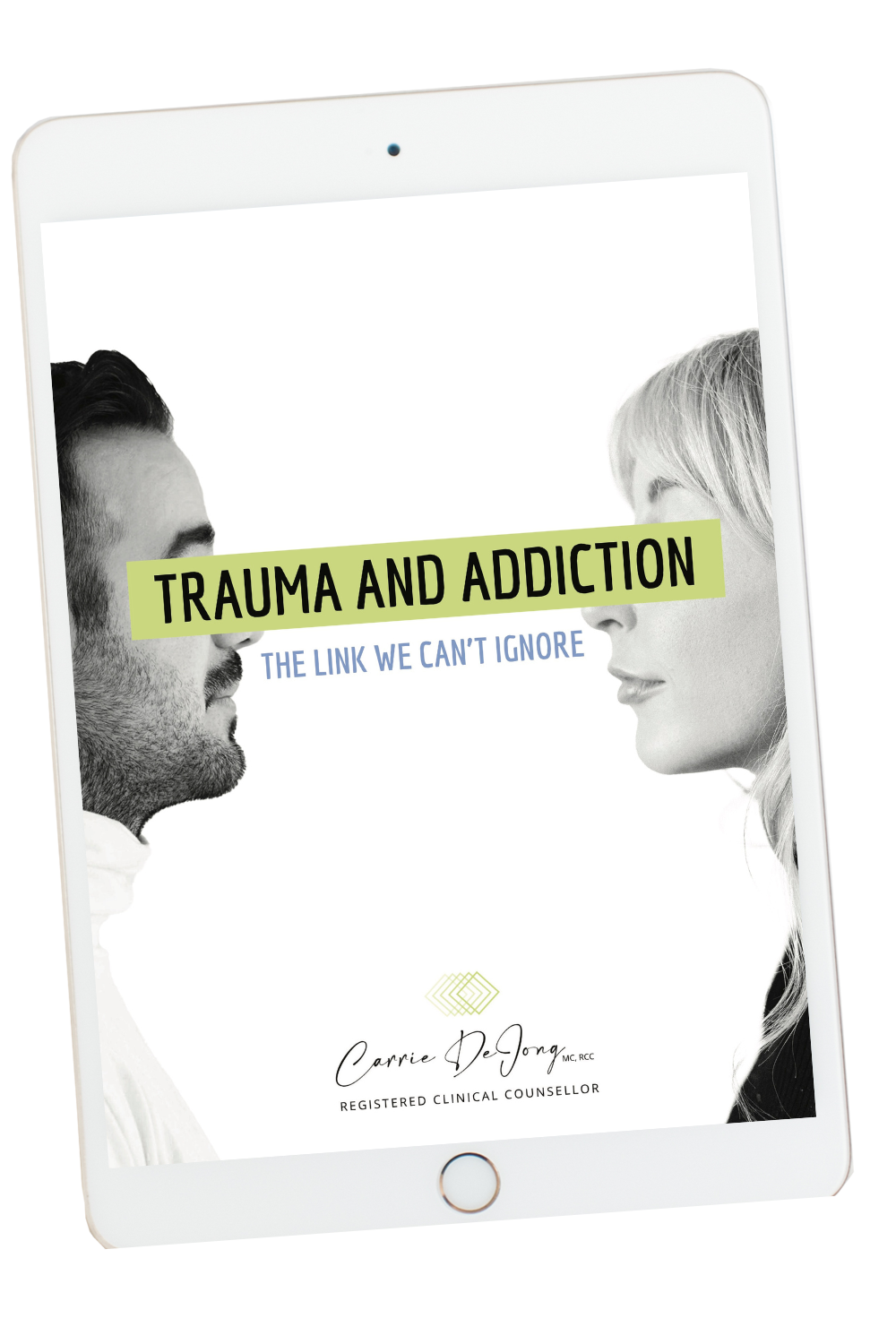 Trauma Addiction Link eBook displayed on device