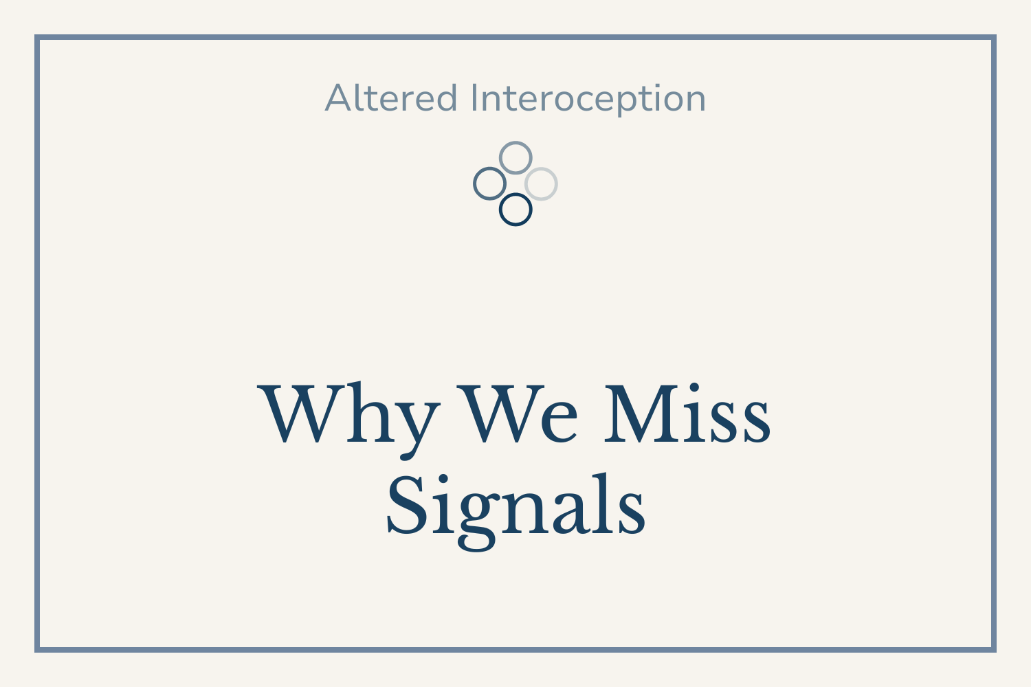 Why We Sometimes Ignore Body Signals