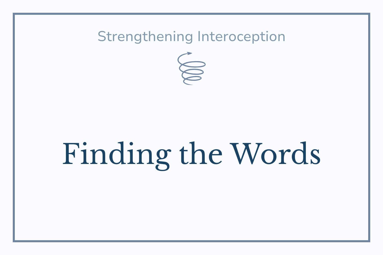 The Language of Sensation