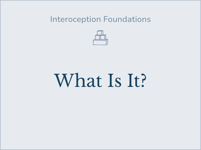 Cover page for a presentation or document titled 'What Is It?' with 'Interception Foundations' at the top and a small icon of a stacked block of bricks or stones.