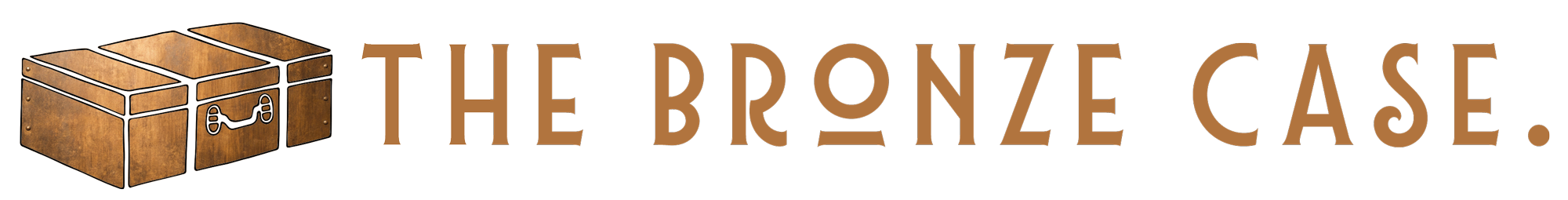 Text reading "The Bronze Case" is 3D styled with a wooden box graphic in the background.