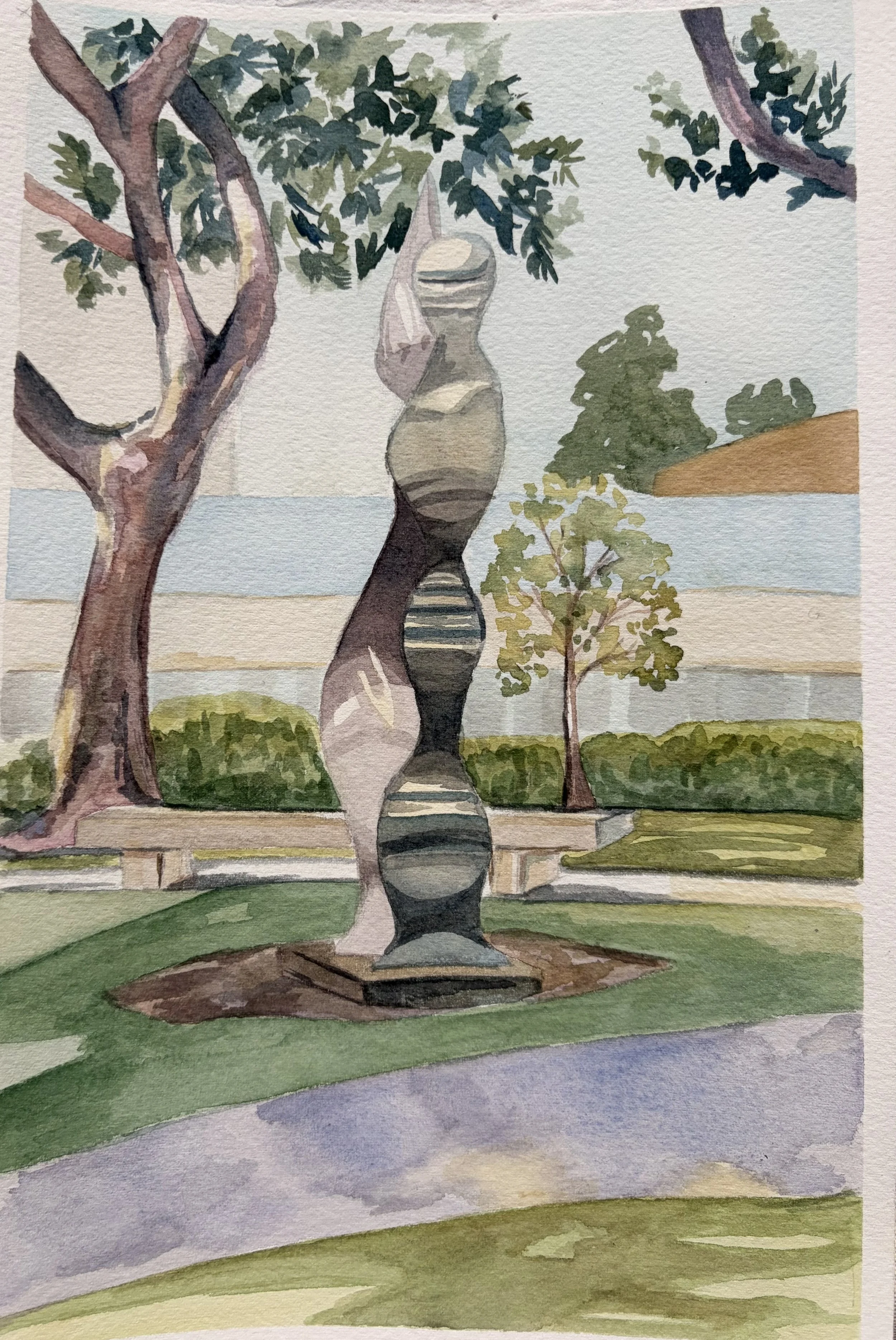 campus study no.1 , watercolor on paper, 2022