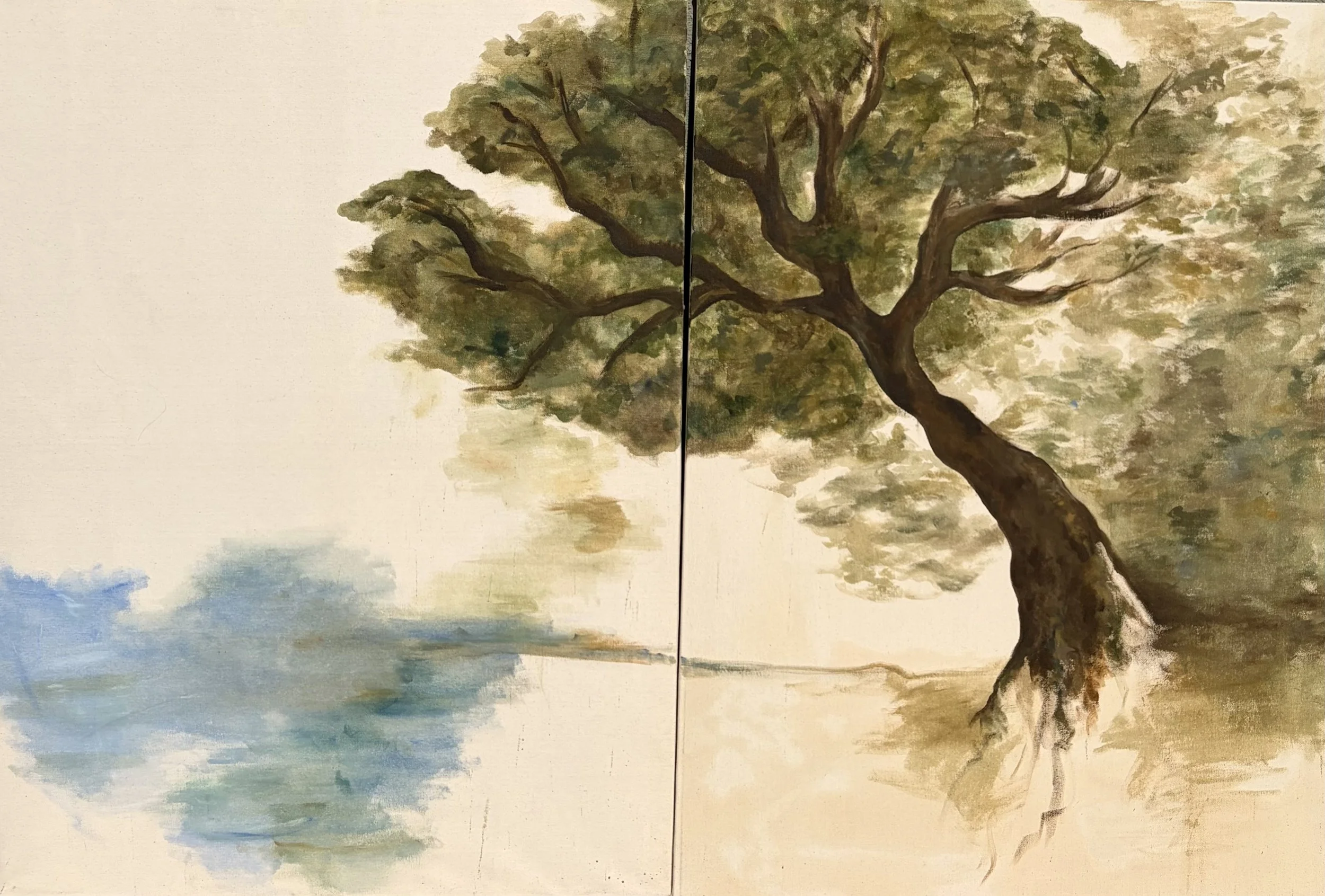 "just a tree" oil paint on canvas, 60x40"