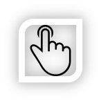 Empty white square outline on a black background
