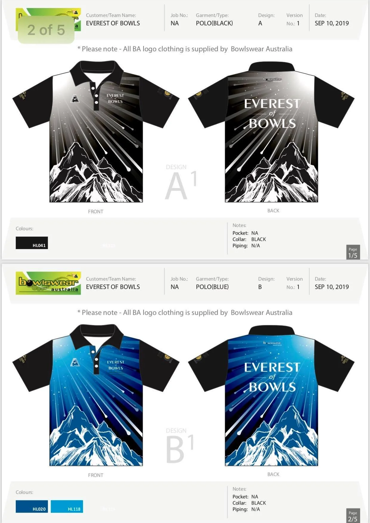 Everest Playing Shirt - Blue