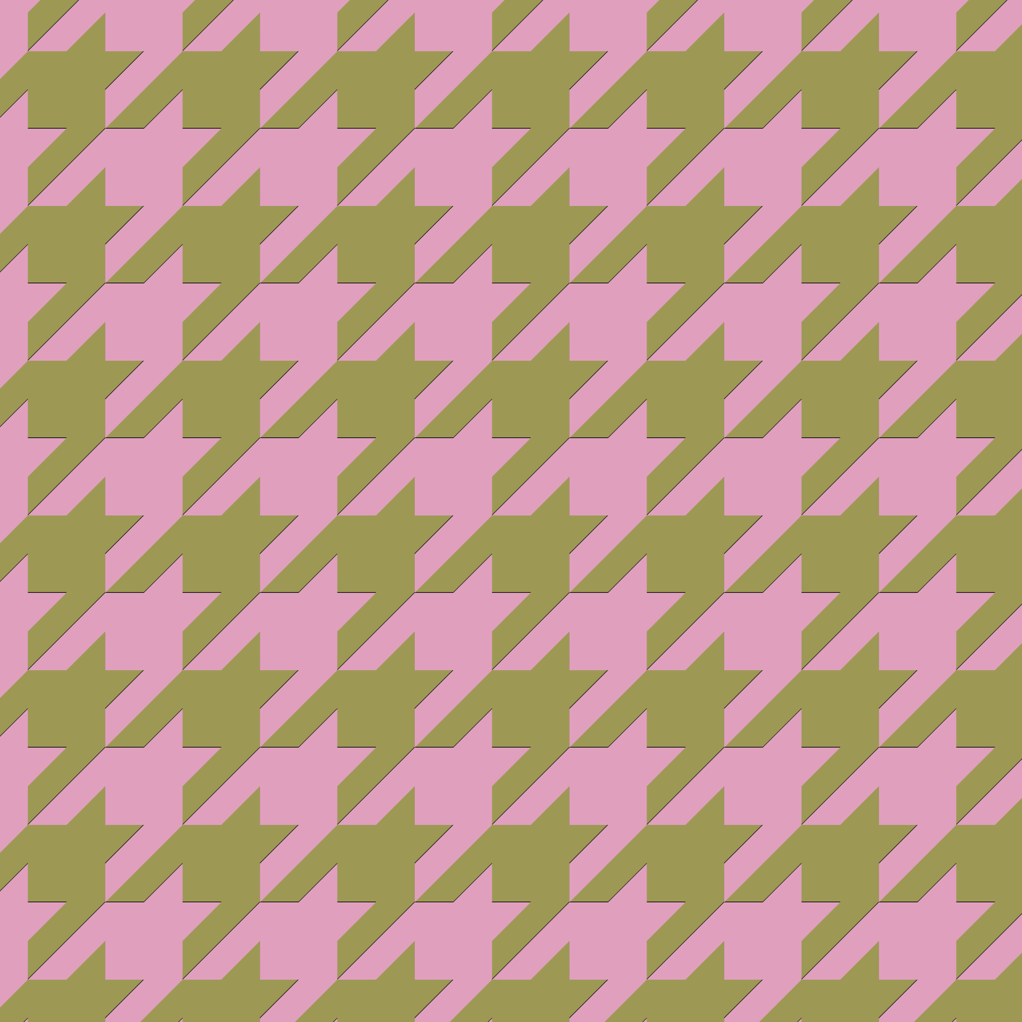 Houndstooth - pop pink, meadowland green
