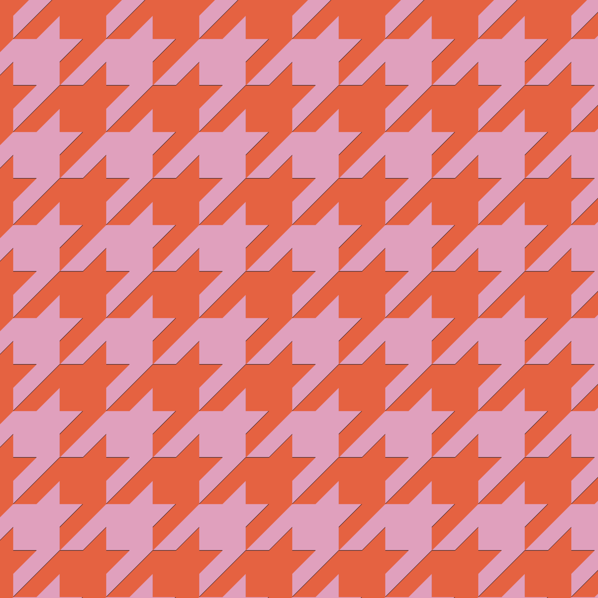 Houndstooth - pop pink, energy orange