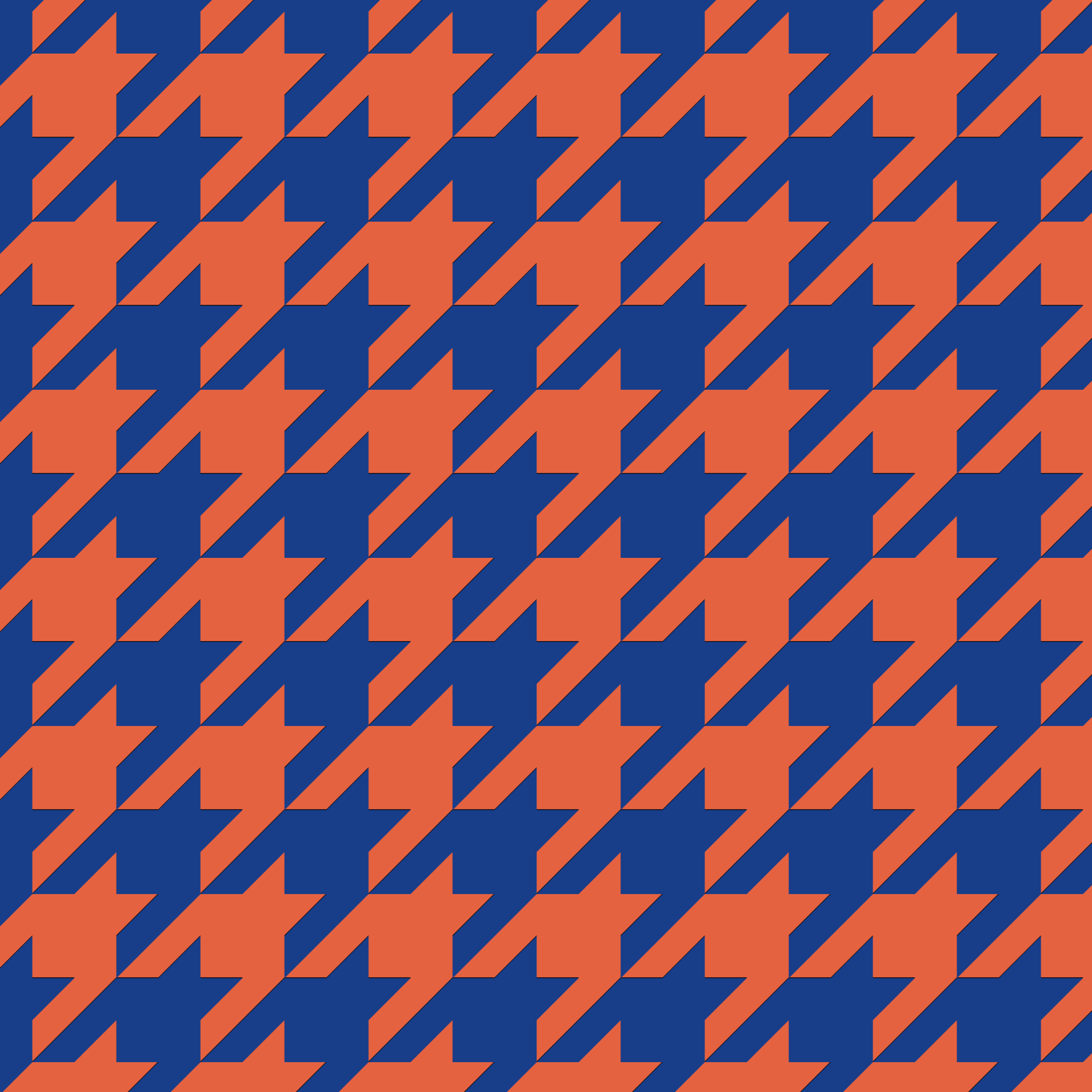 Houndstooth - energy orange, luminous blue