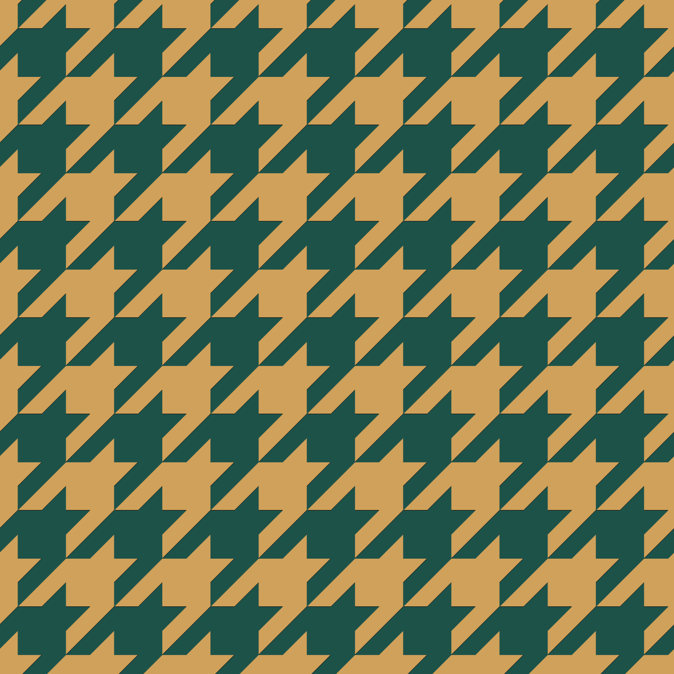 Houndstooth - maize, deep green