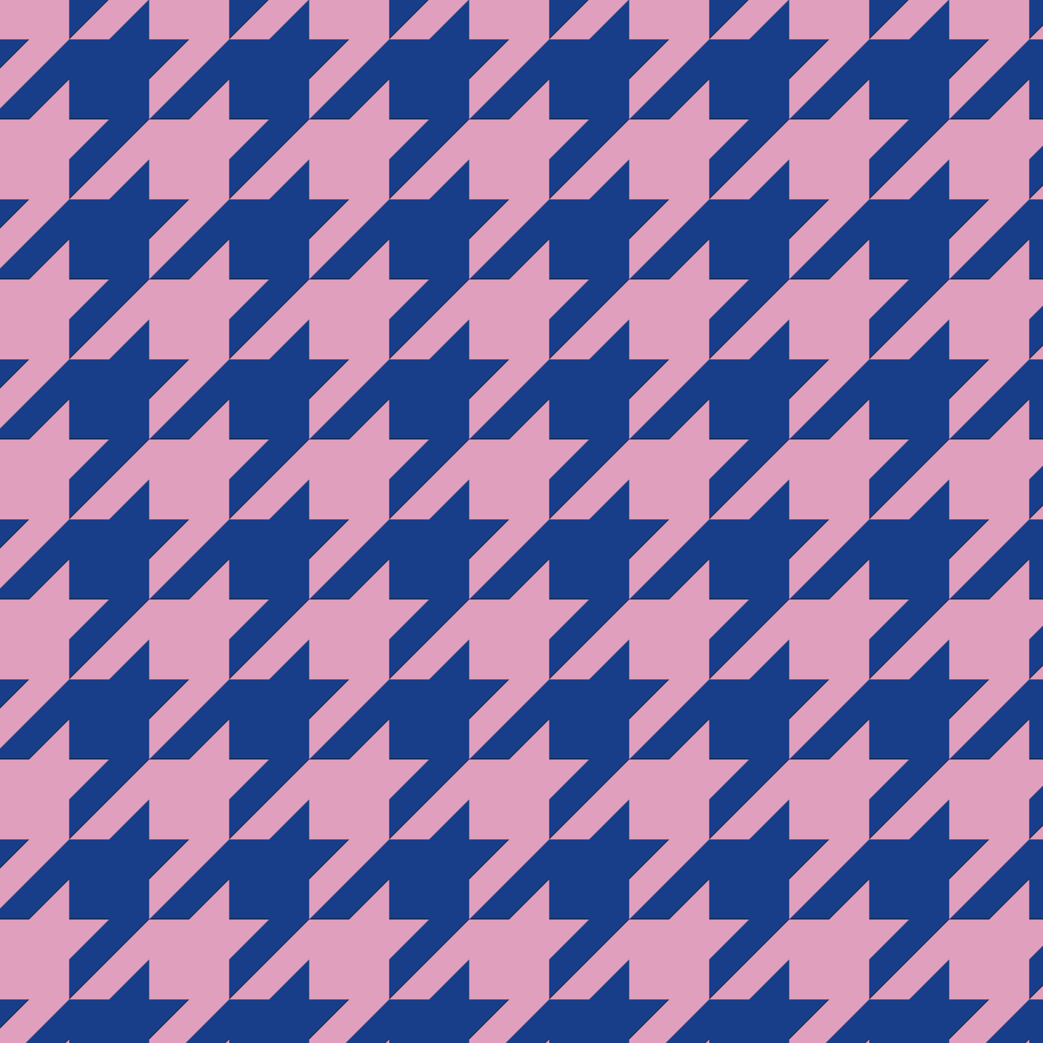 Houndstooth - luminous blue, pop pink