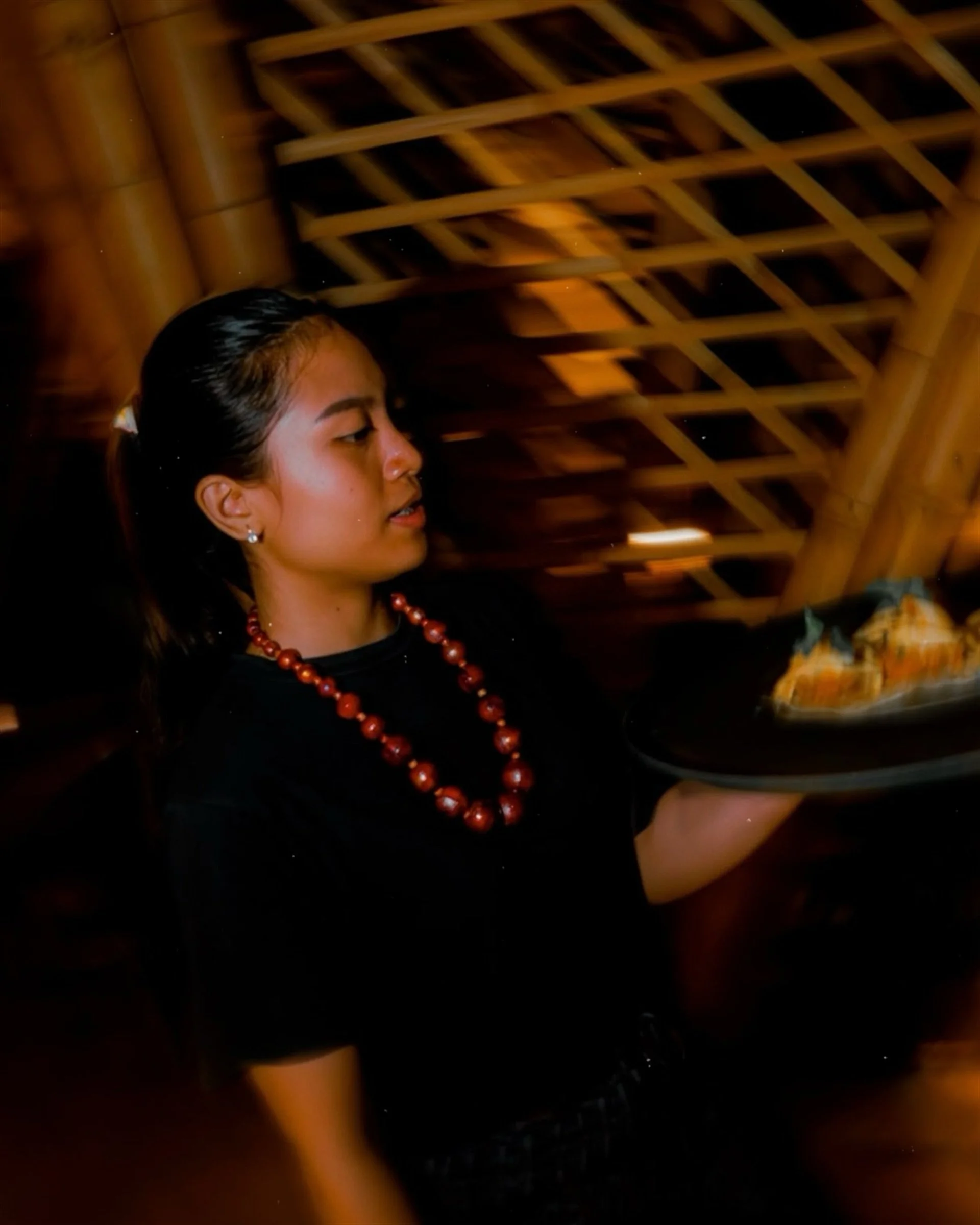 Dayu - ever light on her toes, handles the dining room floor with love, light and grace. Come say hello, her energy&rsquo;s hard to miss.