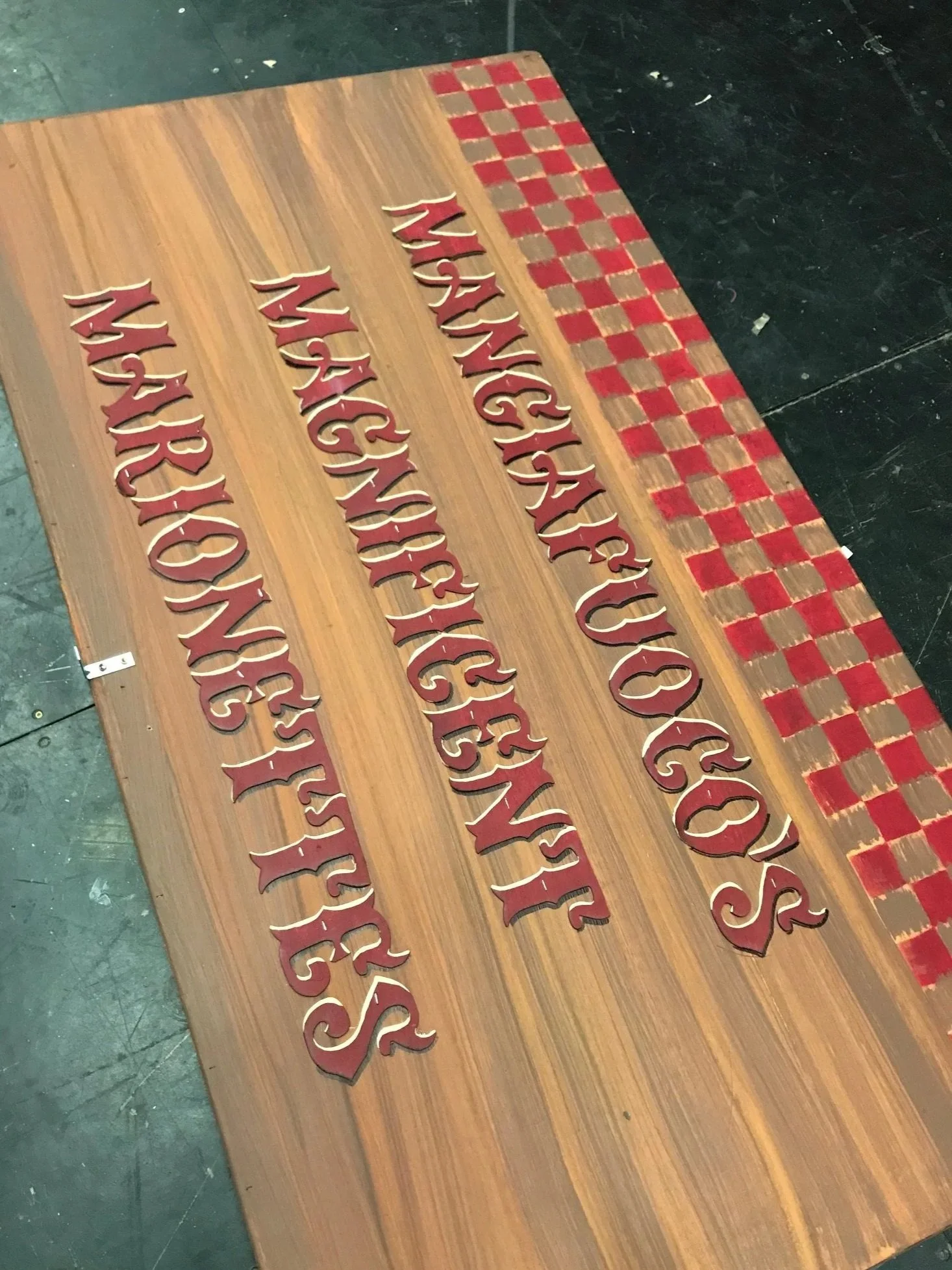 Laser-cut sign