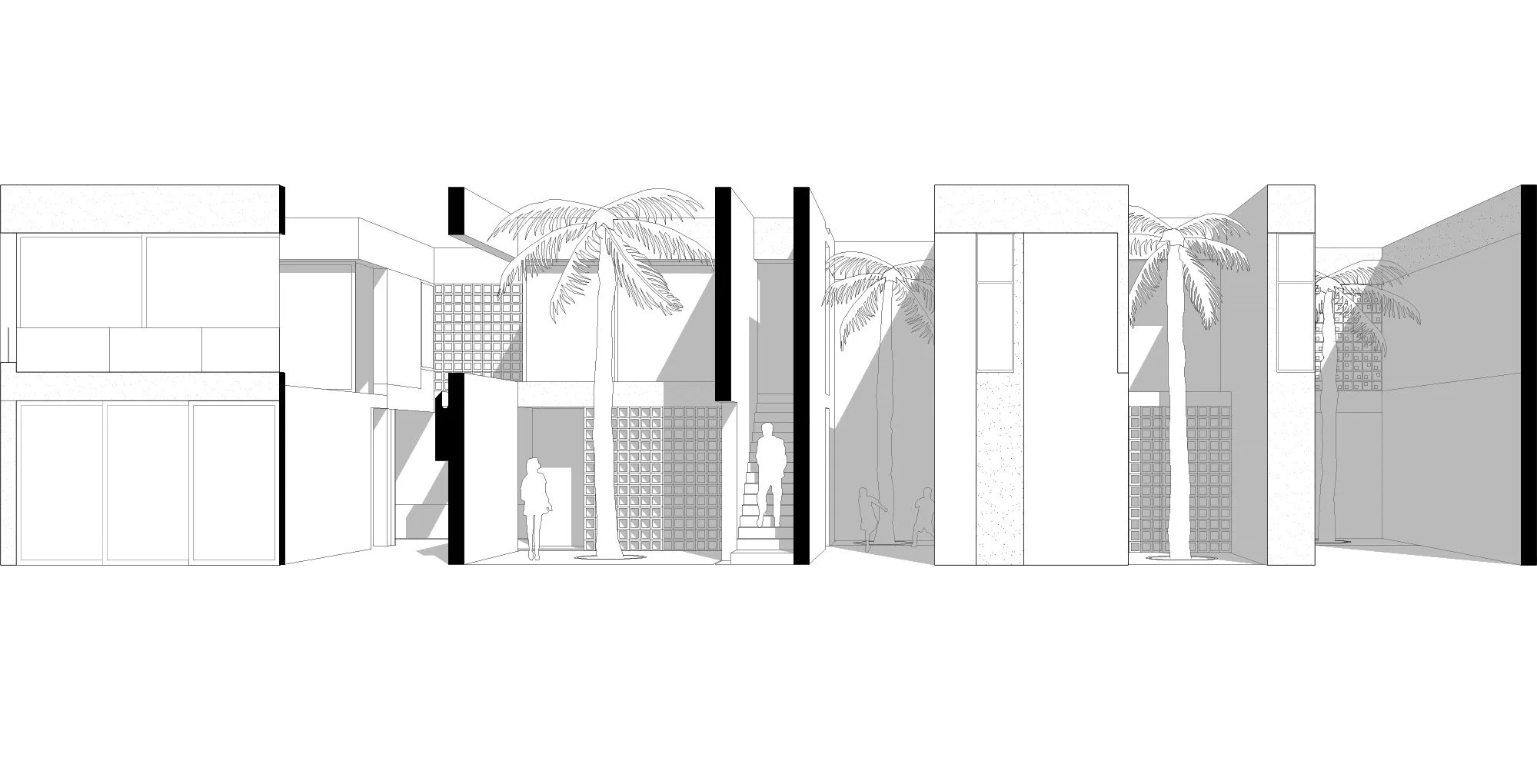 Section for Llosa-Cortegana Architects. 
(AutoCAD)