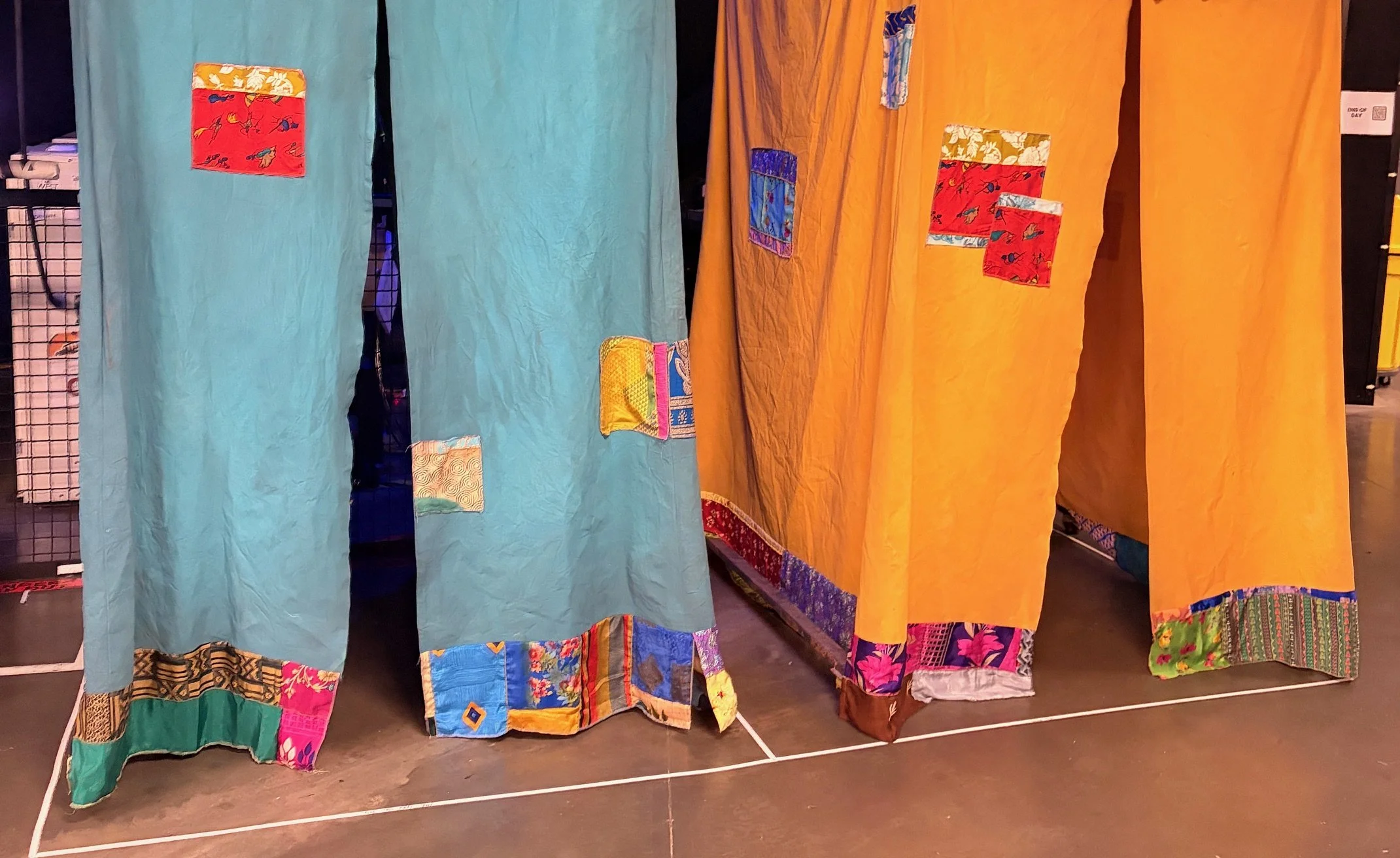 Fabric additions to gypsy tents.