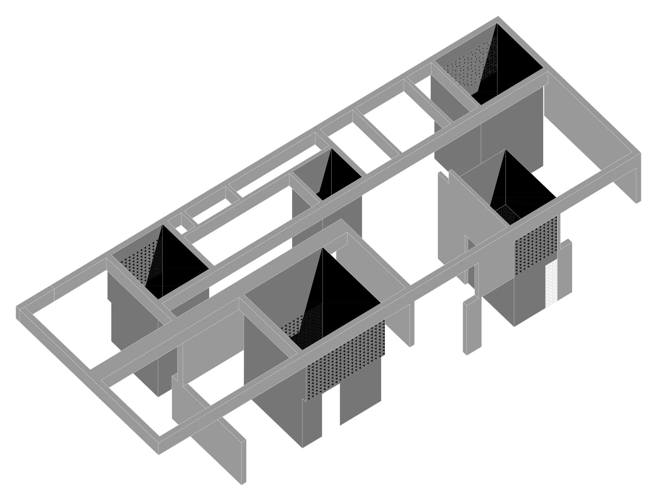 Structural diagram for Llosa-Cortegana Architects.  (AutoCAD)