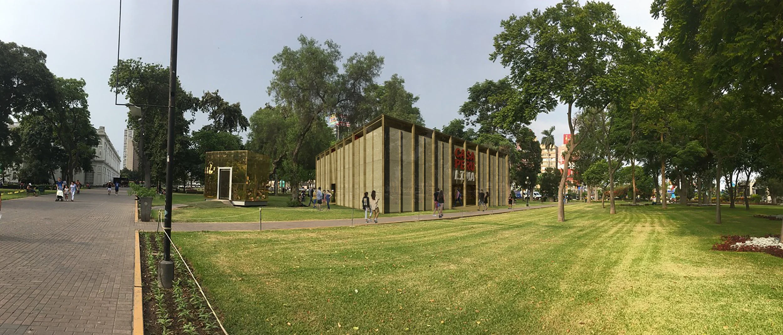 Photomontage for Llosa-Cortegana Architects. "Casa Peru". (Photoshop)