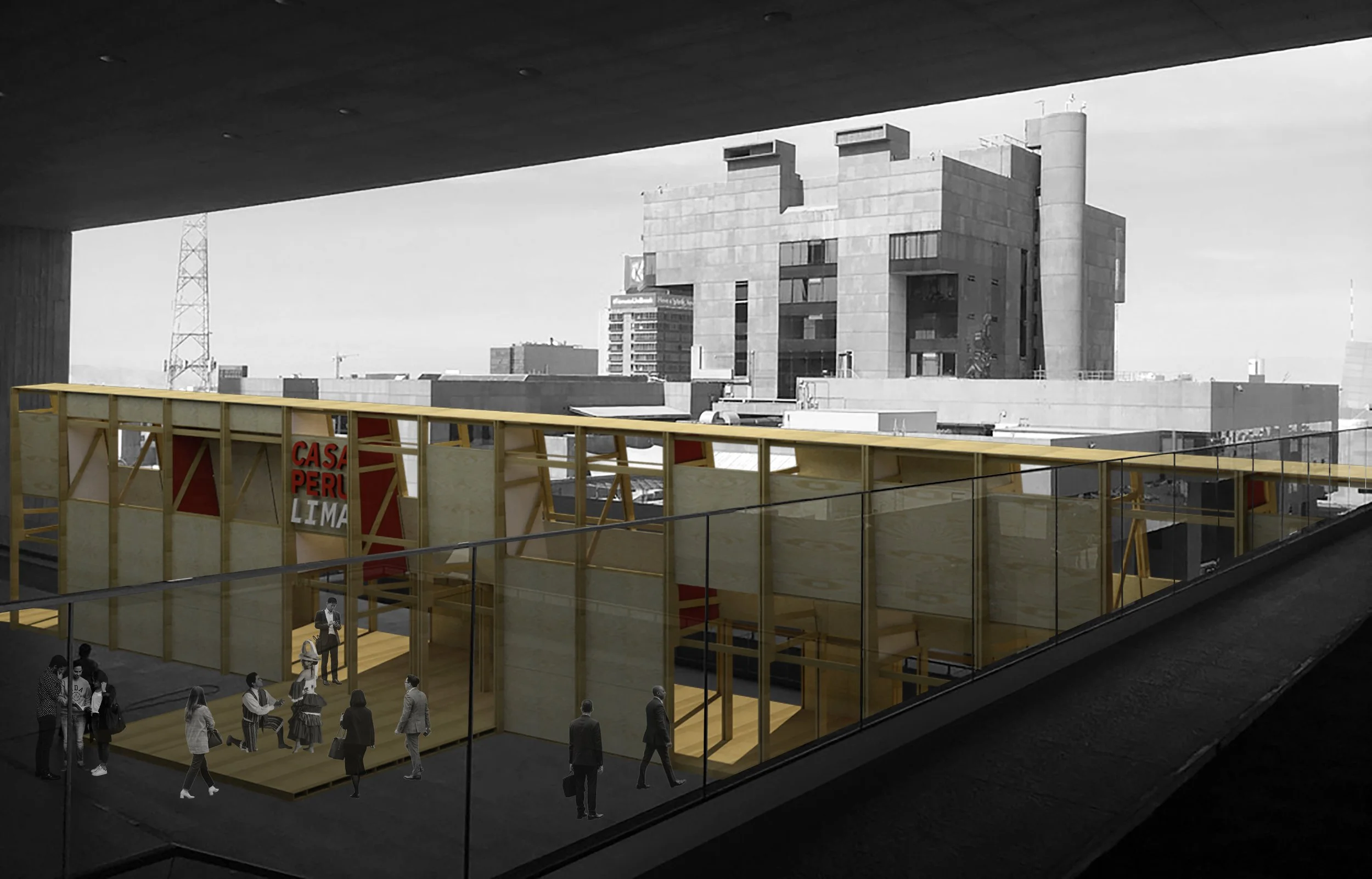 Photomontage for Llosa-Cortegana Architects. "Casa Peru". (Photoshop)