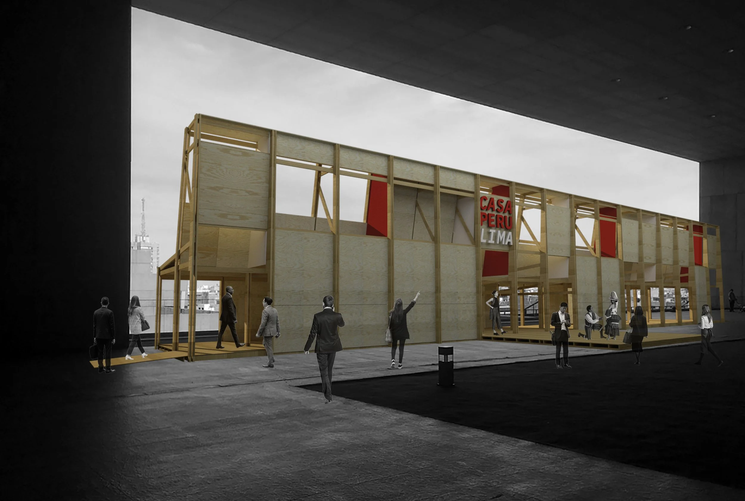 Photomontage for Llosa-Cortegana Architects. "Casa Peru". (Photoshop)