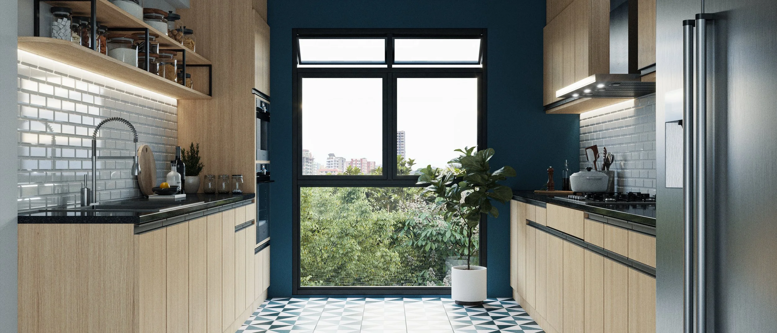 Kitchen in Magdalena.
(SketchUp + Vray)