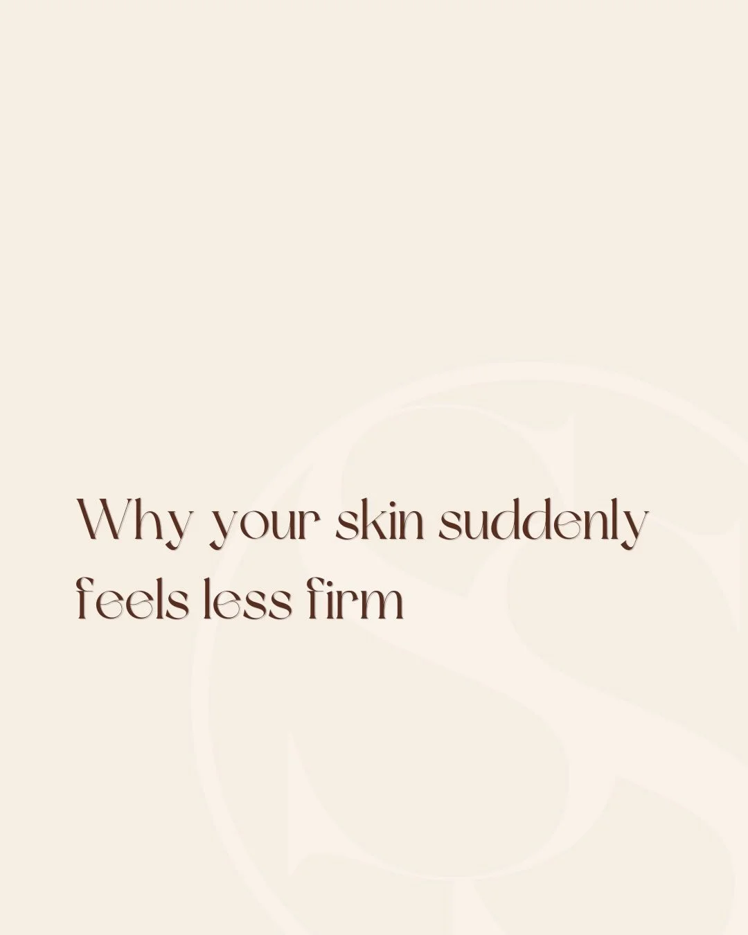 Is your skin losing elasticity? Here&rsquo;s why.

From your 20s onwards, collagen production naturally begins to slow down&mdash;and collagen is what keeps your skin firm, supported, and structured.

At the same time, elastin (the protein responsibl