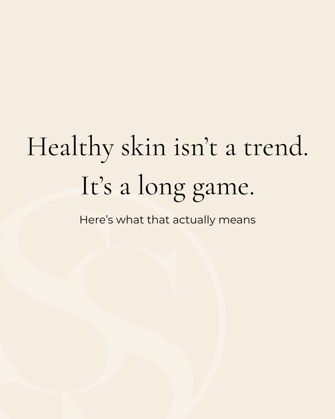 In a world of overnight serums, 7-day fixes, and viral skincare hacks... ✨

We&rsquo;re here to remind you that real skin results don&rsquo;t happen overnight.

Healthy, functioning skin is built through consistency, professional guidance, and a trea